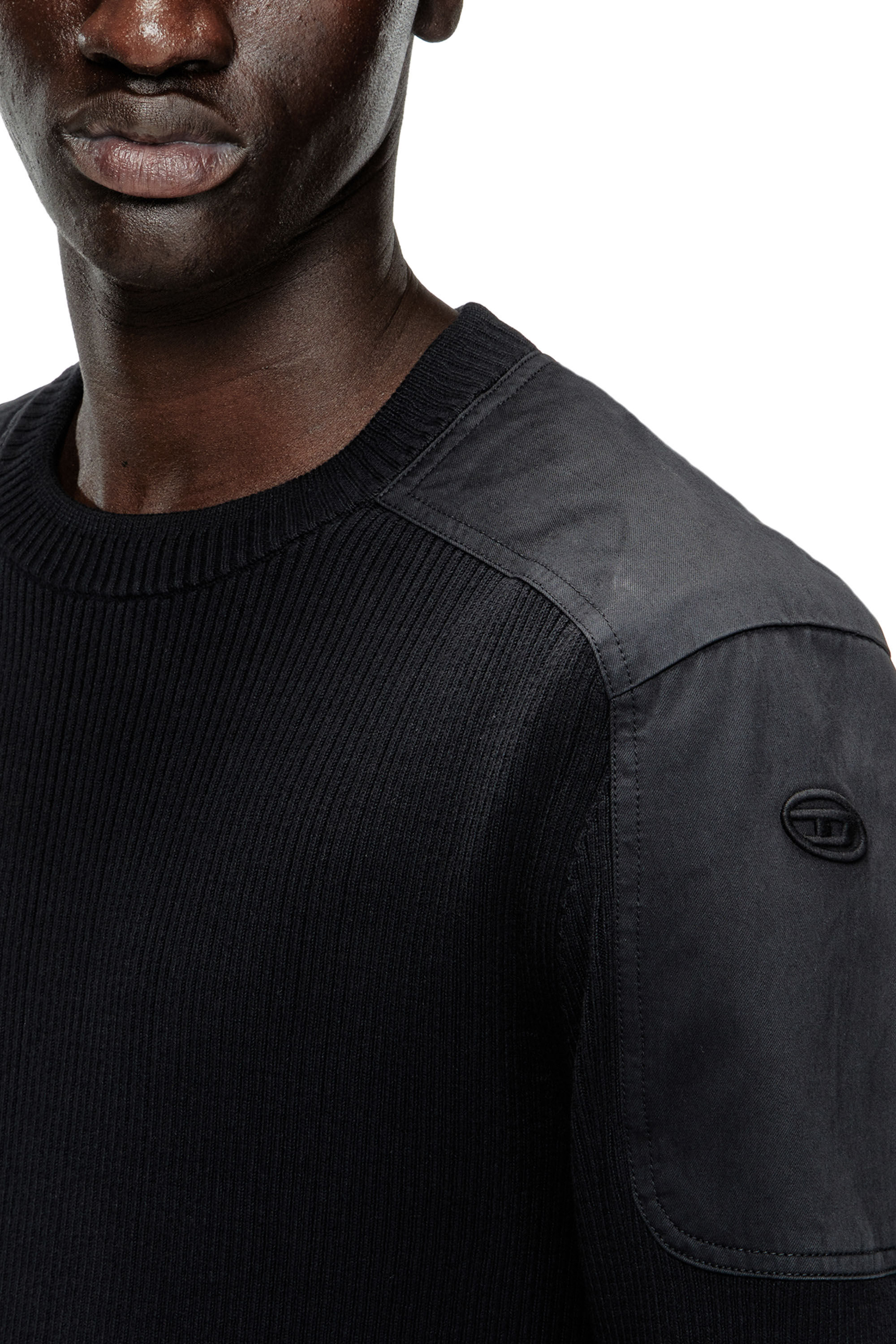 Diesel - K-MARTIN, Maglia a coste con pannelli sulle spalle Uomo in ToBeDefined - 5