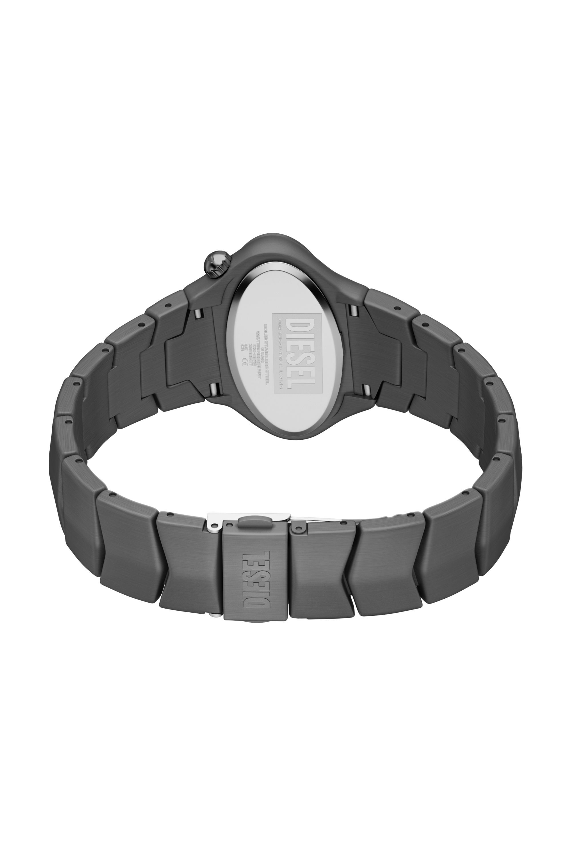 Diesel - DZ2241 WATCH, Herren D-Rush gunmetal Edelstahl-Uhr in Dunkelgrau - 5