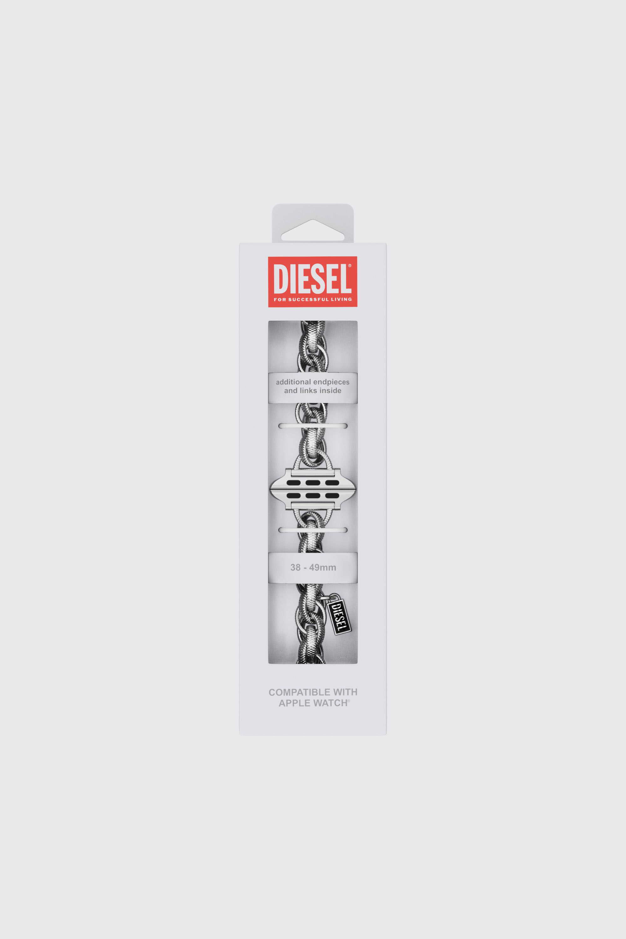 Diesel - DSS028 WATCH, Bracelet de montre en acier inoxydable pour apple watch&reg;, 38-49 mm Homme in Gris argent&eacute; - 2
