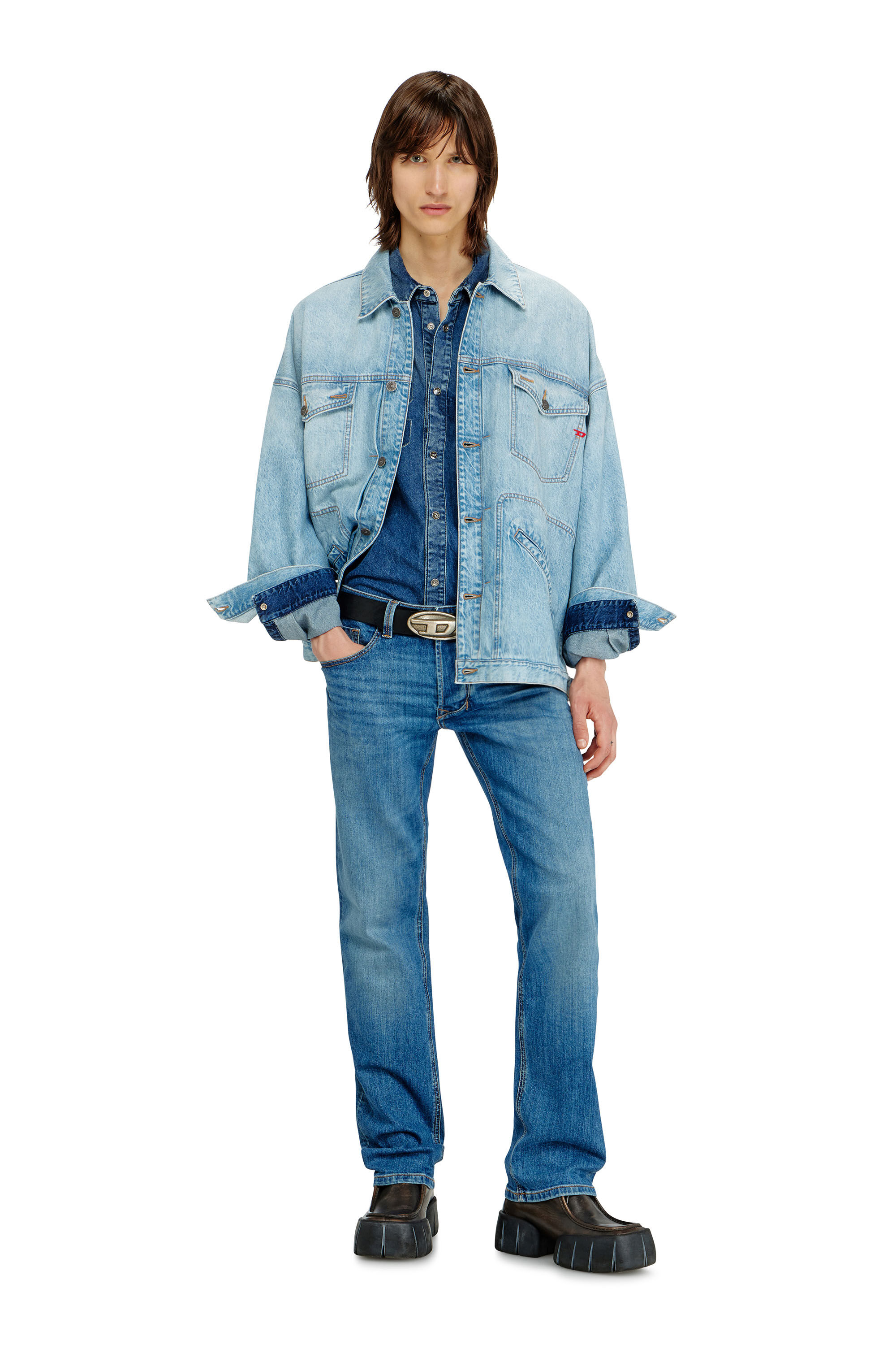 Diesel - Regular Jeans 1985 Larkee 0KIAL Homme, Bleu Clair - Image 1