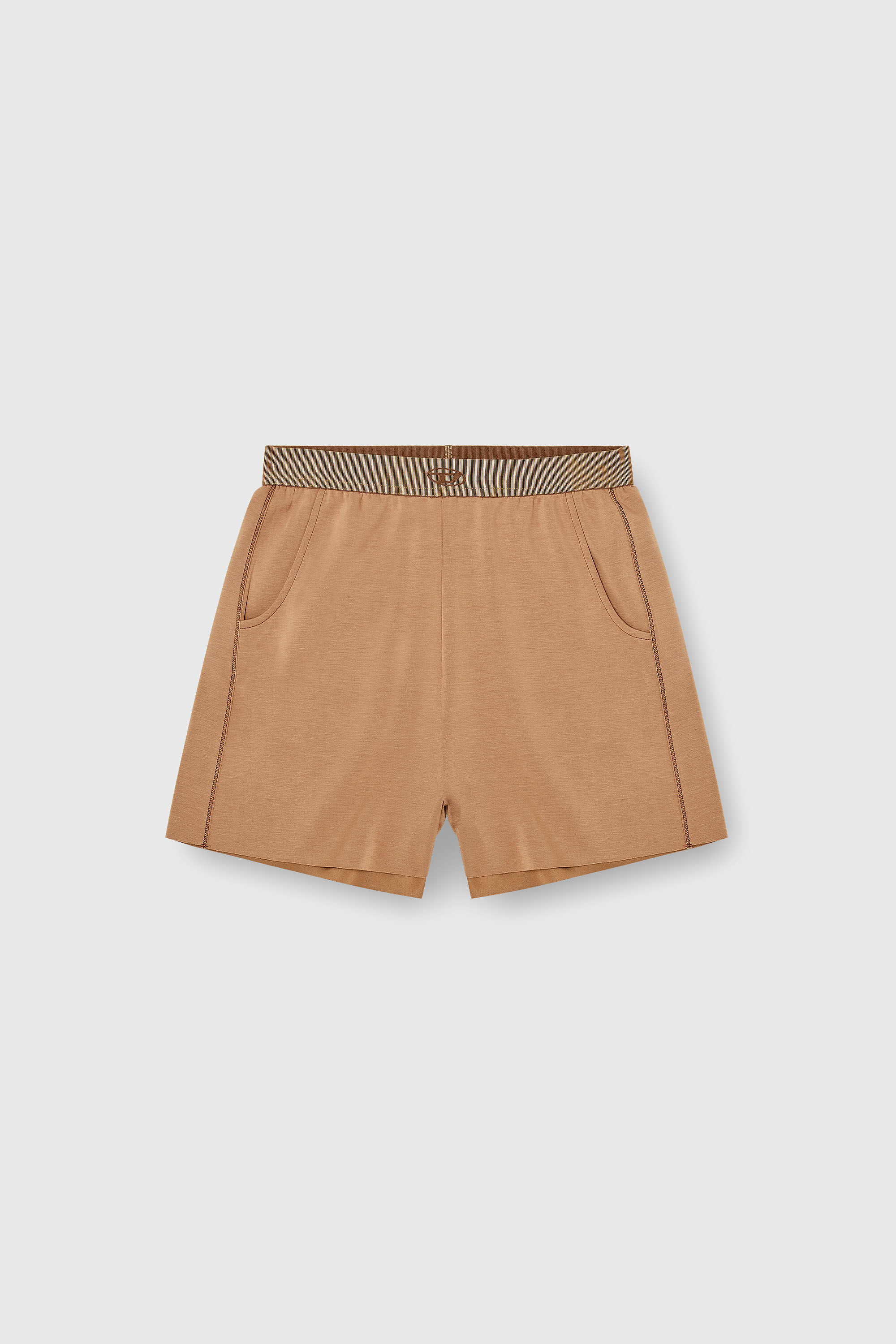 Diesel - MARTHA-UTLT, Short en scuba stretch l&eacute;ger Femme in Marron - 2