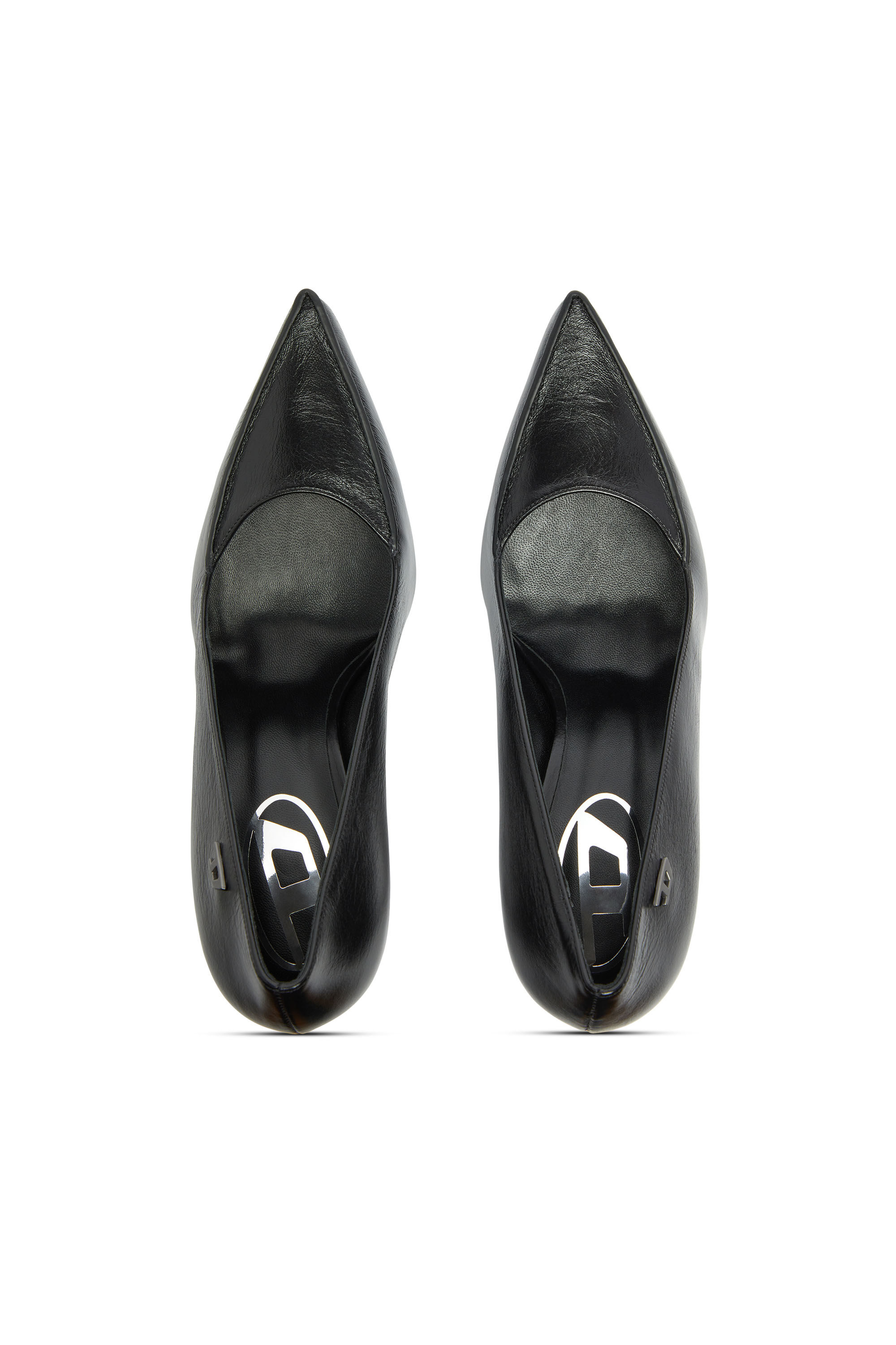 Diesel - D-LUCETTE-90-PUMP D, Damen D-Lucette-Pumps aus Leder in Schwarz - 4