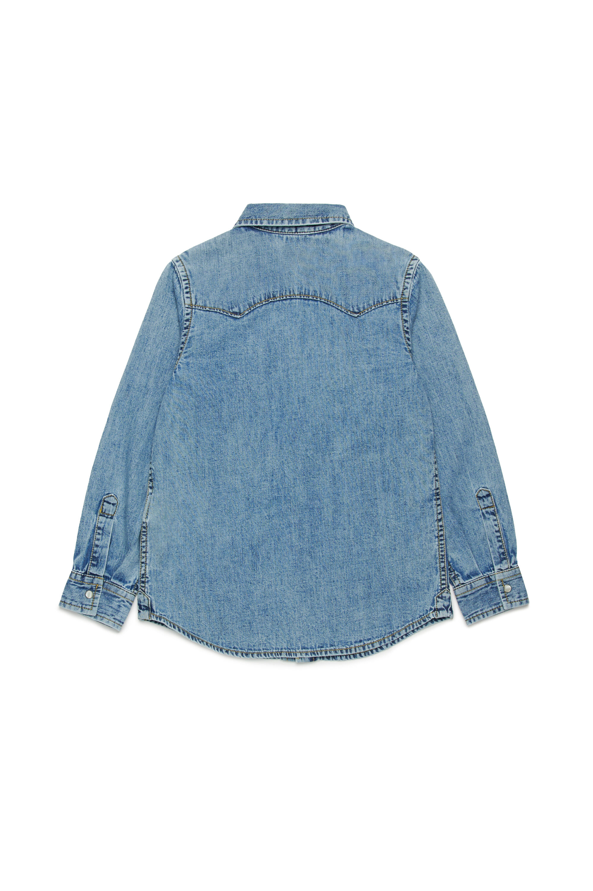 Diesel - CEKO, Camicia western in denim con ricamo Oval D Uomo in Blu - 2