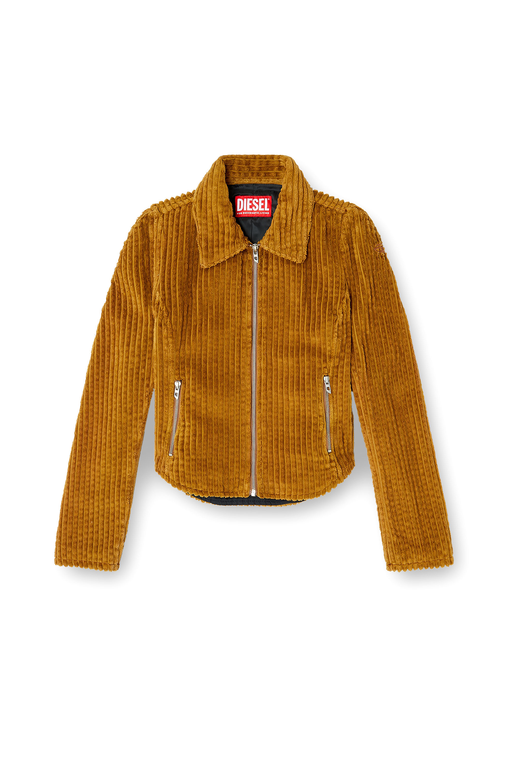 Diesel - G-ENEA, Veste-chemise en velours côtelé de coton Femme in Marron - 2