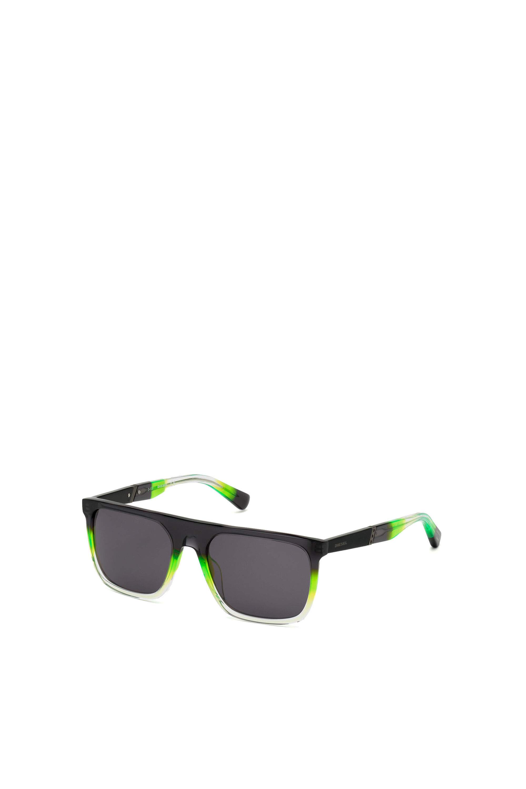 Diesel - DL0299, Herren Sonnenbrille mit quadratischer Acetatform in Schwarz/Grün - 2