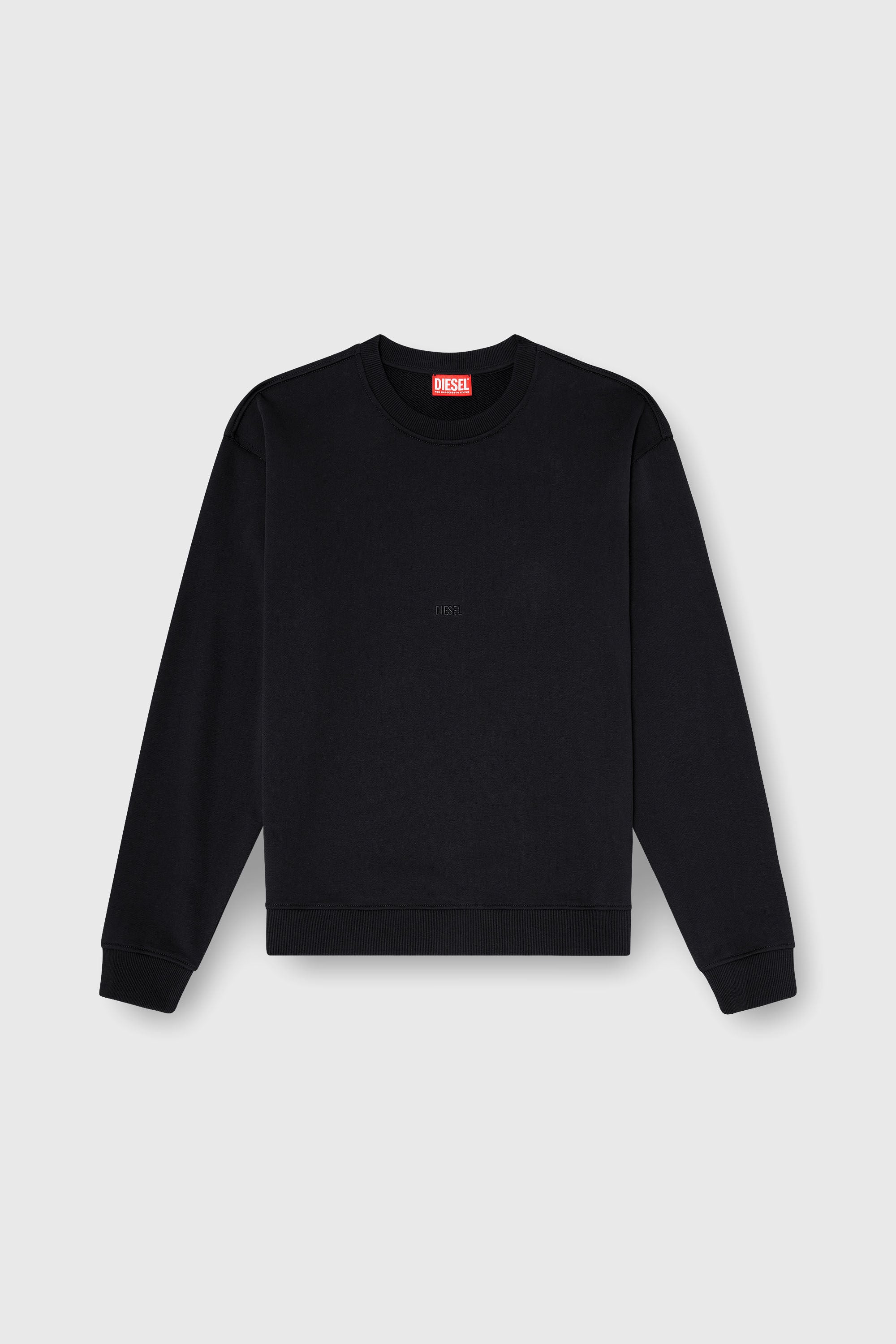 Diesel - S-NORM-AA5, Herren Baumwoll-Sweatshirt mit Mikro-Logo-Stickerei in Schwarz - 2