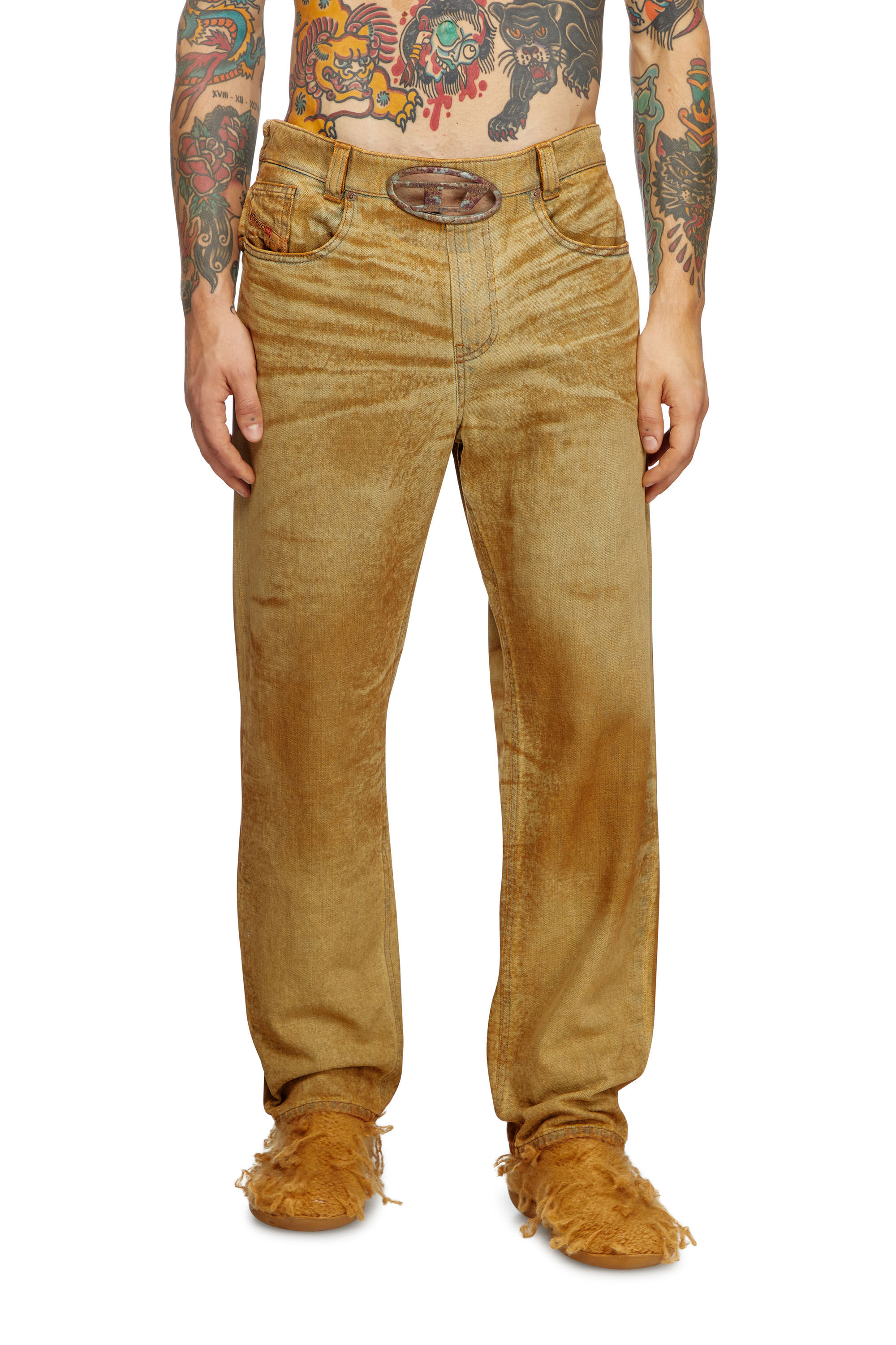 Diesel - Homme Straight Jeans 2010 D-Macs 0AJET, Marron Clair - Image 3