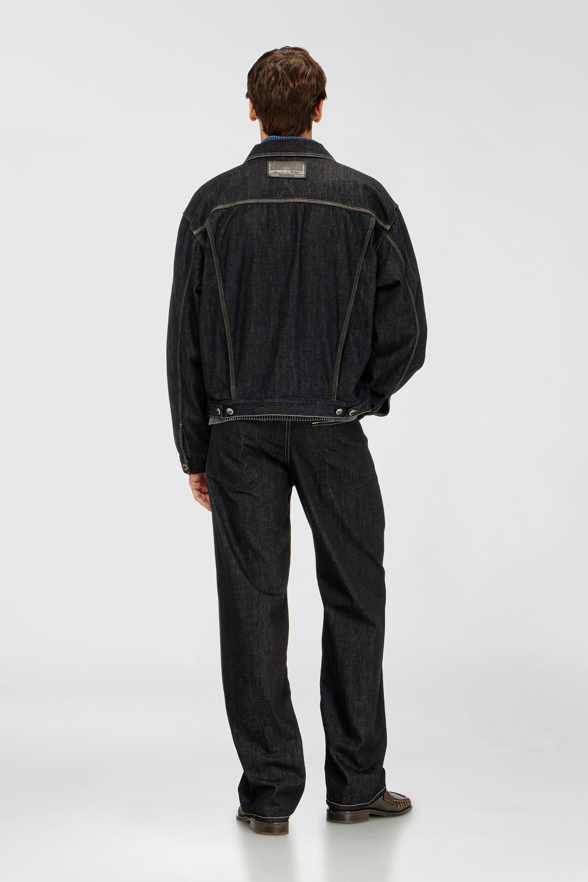 Diesel - Relaxed Jeans 2001 D-Macro 09R42 Uomo, Nero/Grigio scuro - Image 3