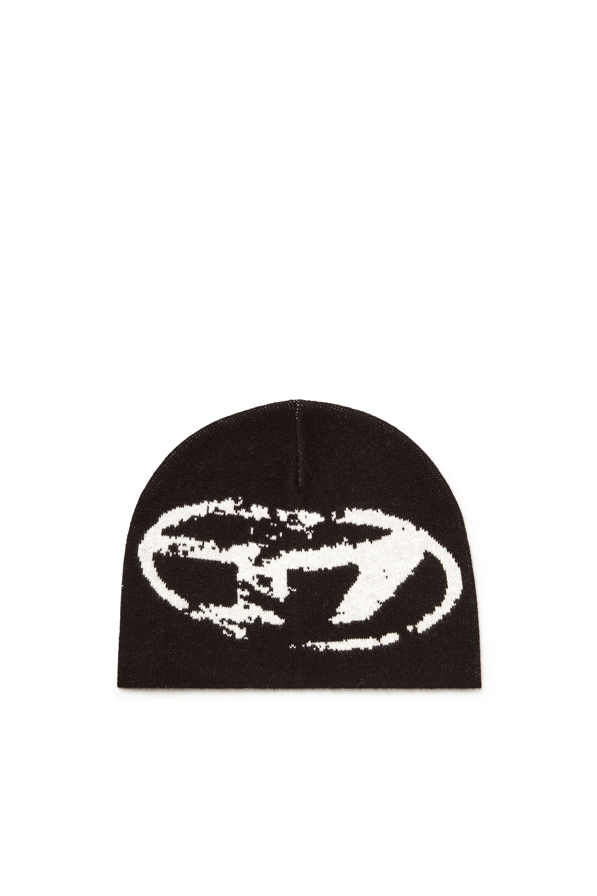 Diesel - K-APITAN, Unisex M&uuml;tze aus Wollmischung mit Oval D Logo in Schwarz - 1