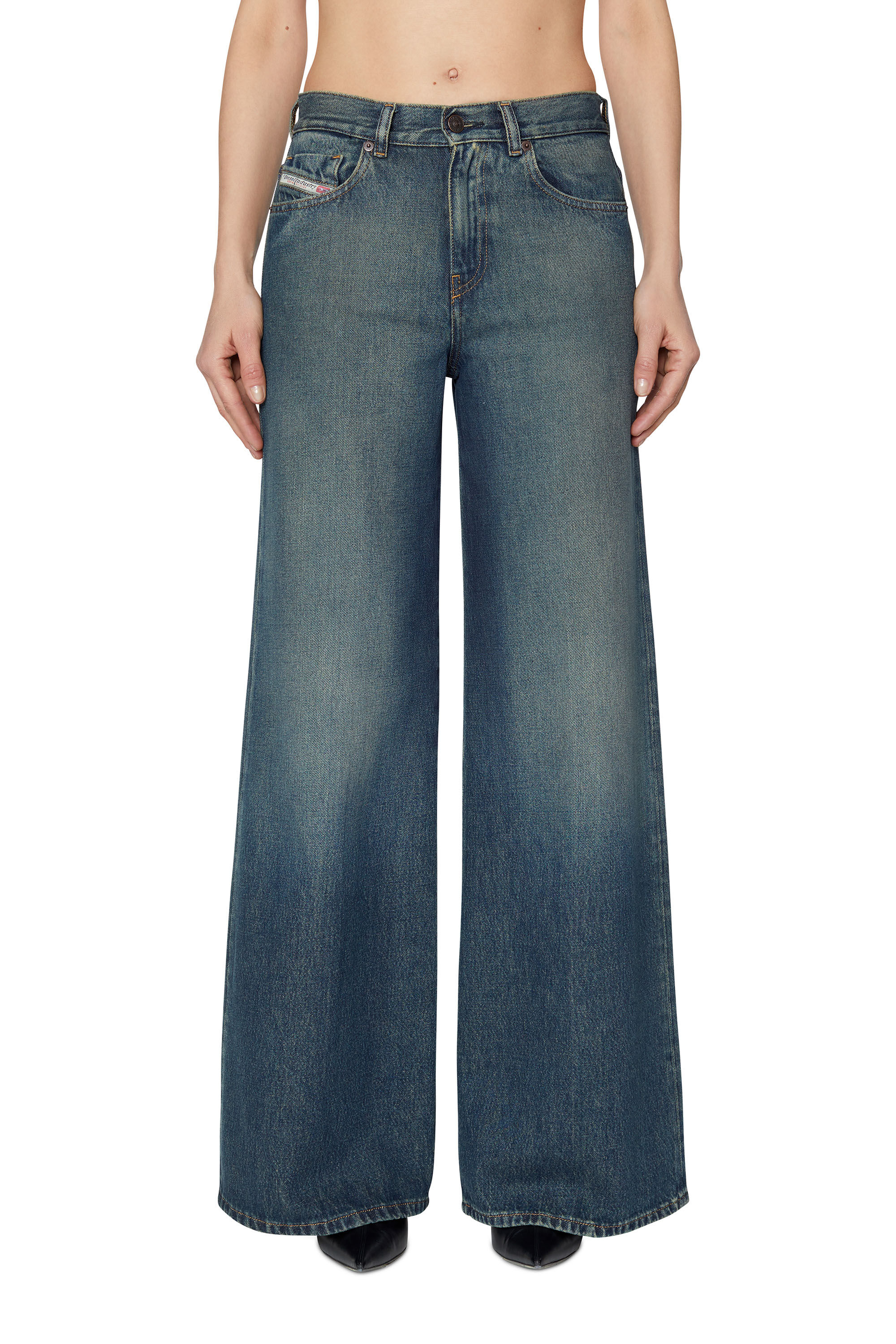 Diesel - 1978 09C04 Bootcut and Flare Jeans, Blu Scuro - Image 3