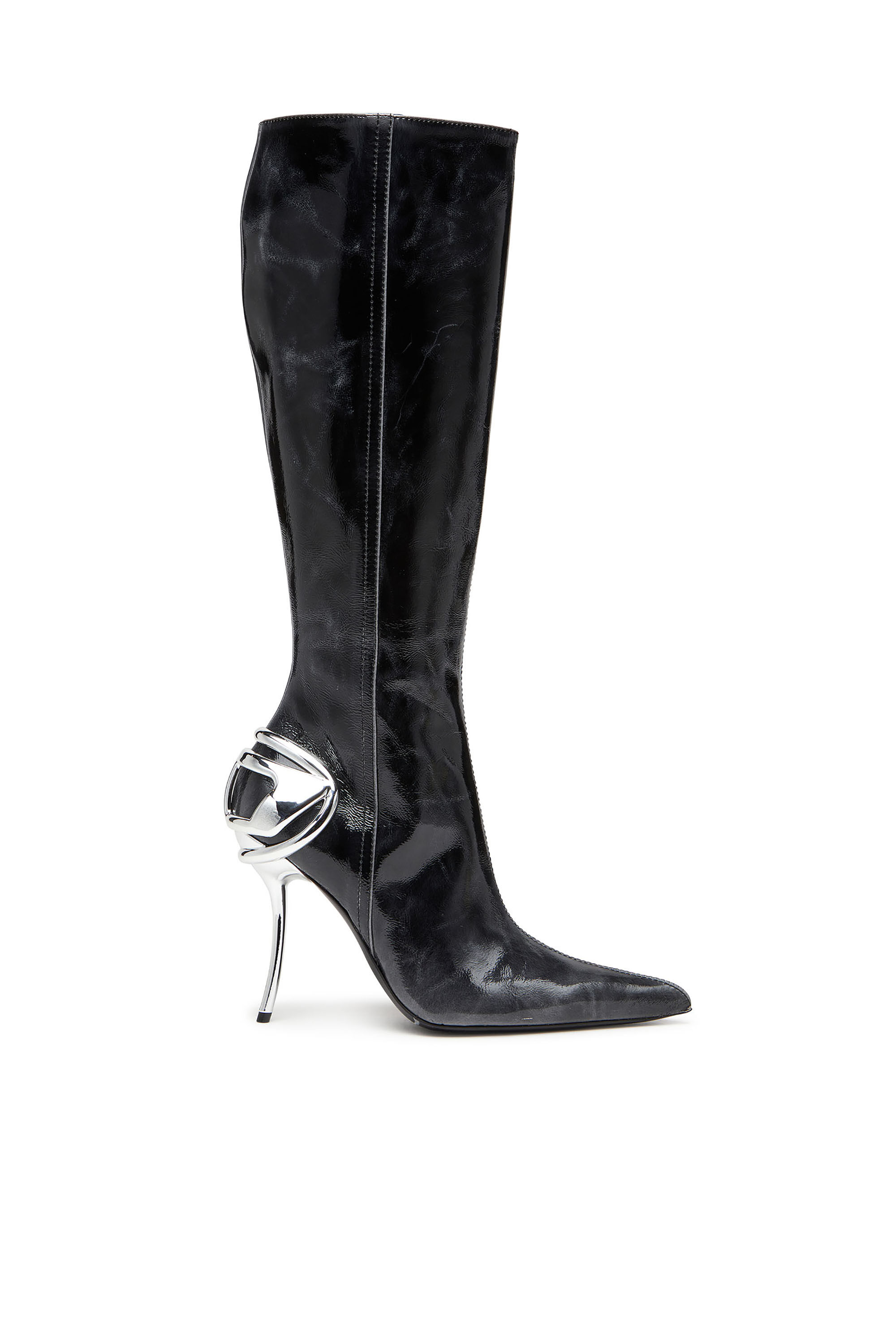 Diesel - D-TEN&HALF HB, D-Ten&Half - Stivali in pelle al ginocchio Donna in Nero - 1