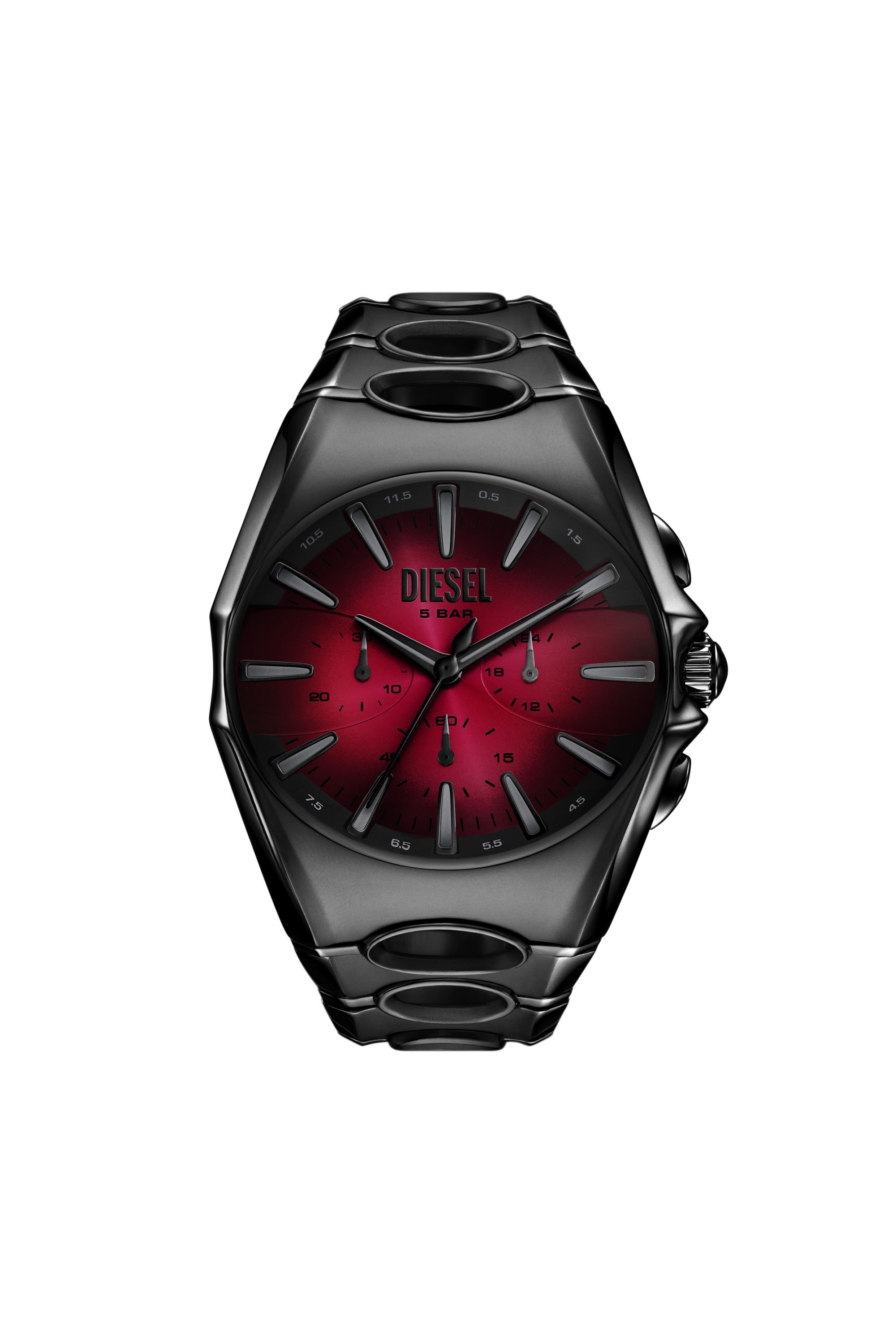 Diesel - DZ4696 WATCH, Montre D-Curve en acier inoxydable noir Homme in Noir - 1