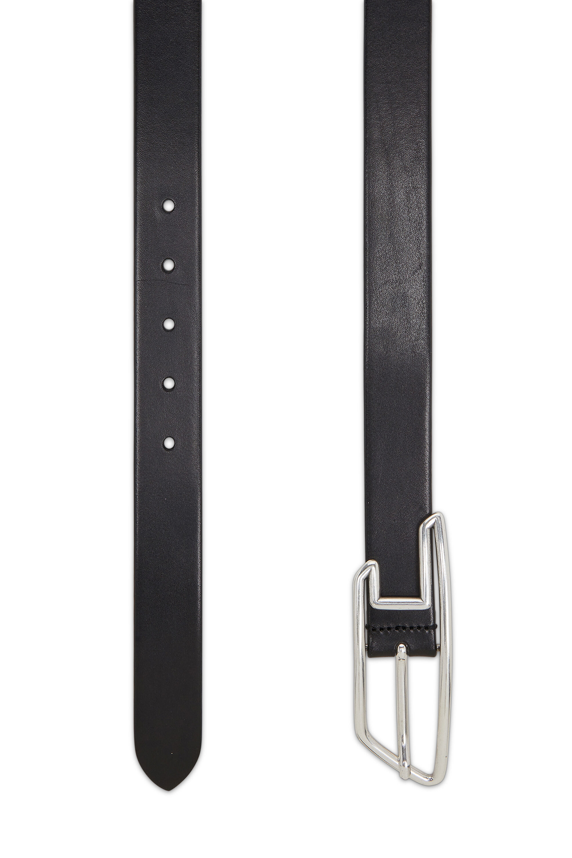 Diesel - B-D LINE 30, Ceinture en cuir de 3 cm avec boucle &agrave; logo D Mixte in Noir - 3