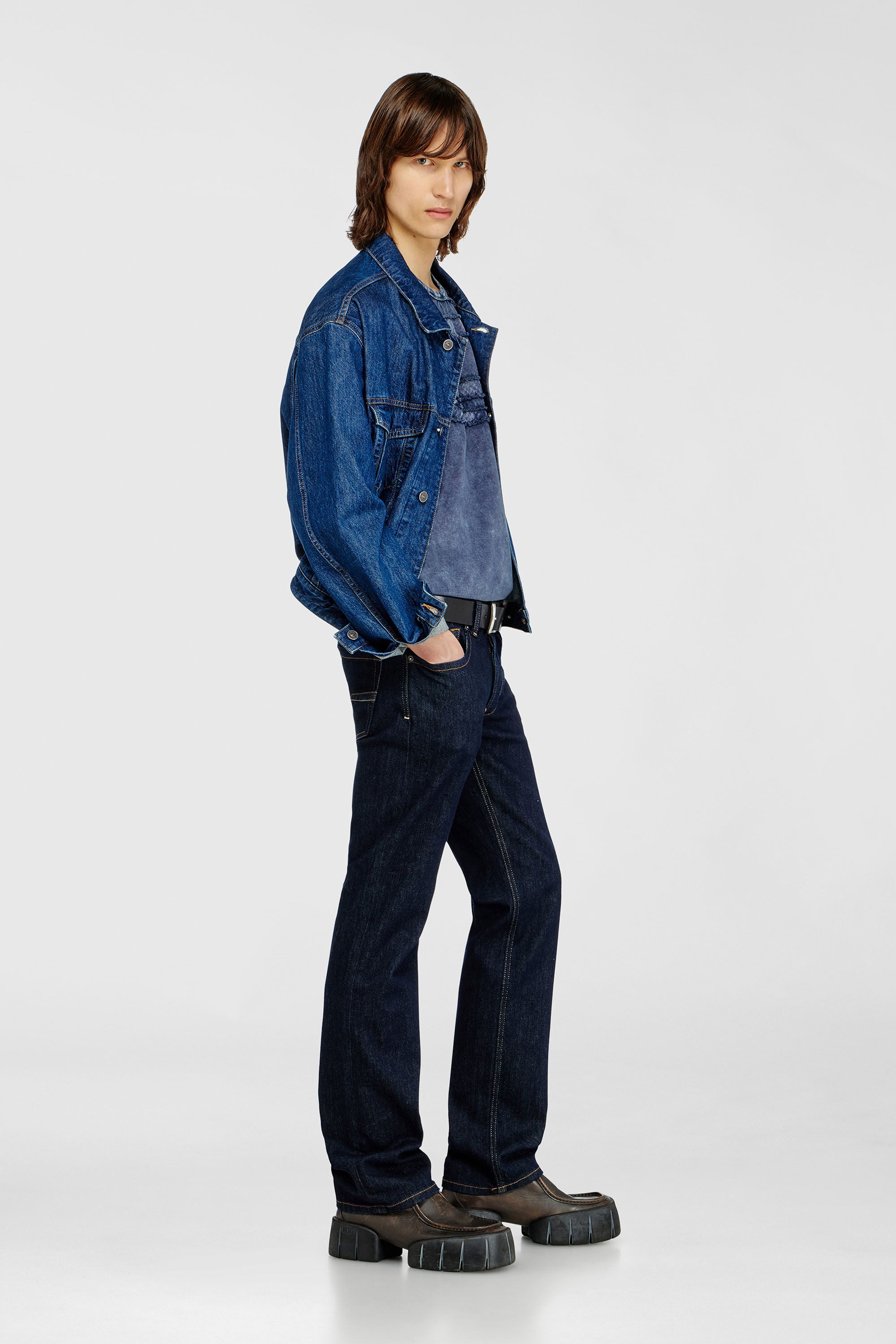Diesel - Regular Jeans 1985 Larkee 0DBEJ Homme, Bleu Fonc&eacute; - Image 2