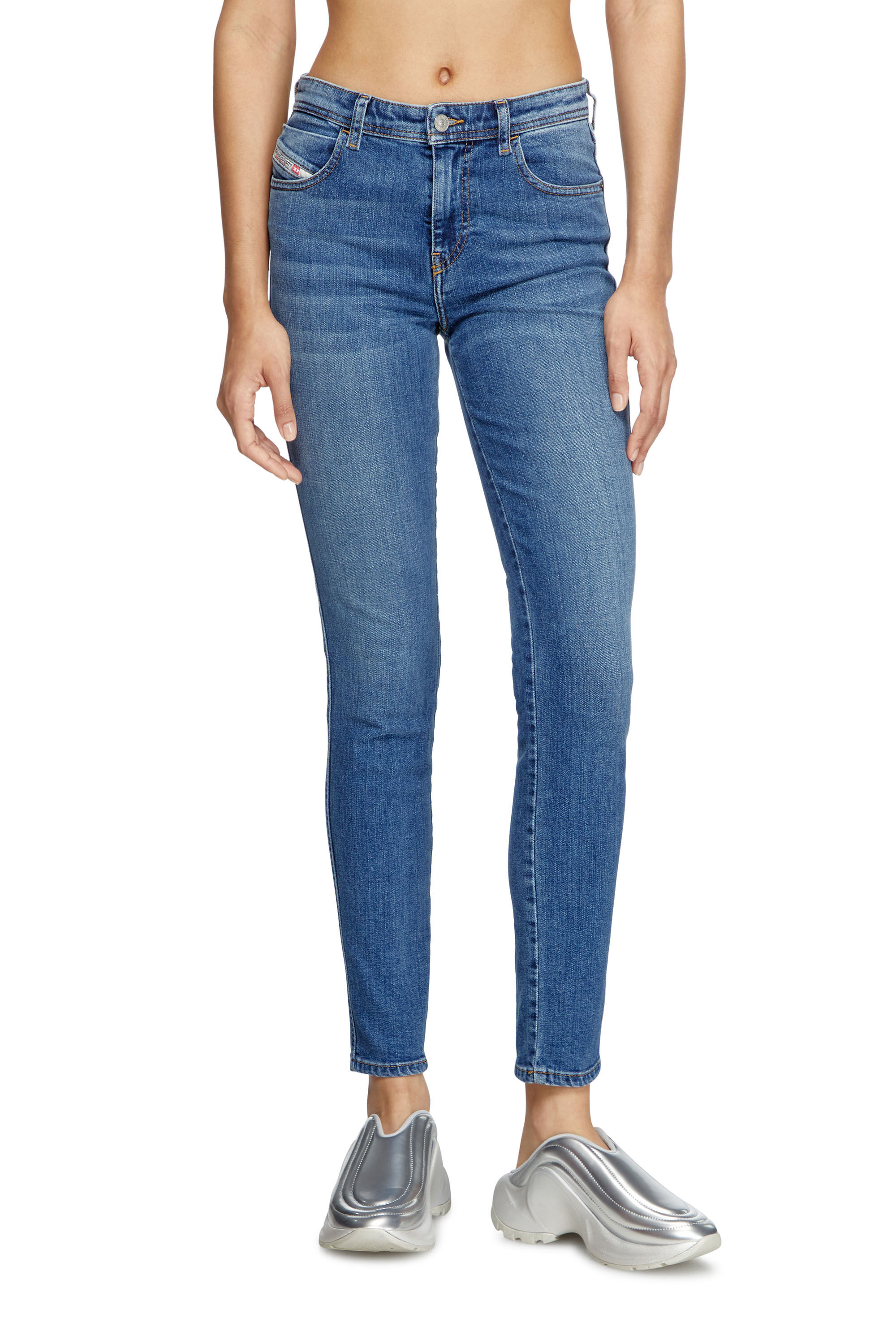 Diesel - Damen Skinny Jeans 2015 Babhila 09L02, Mittelblau - 3