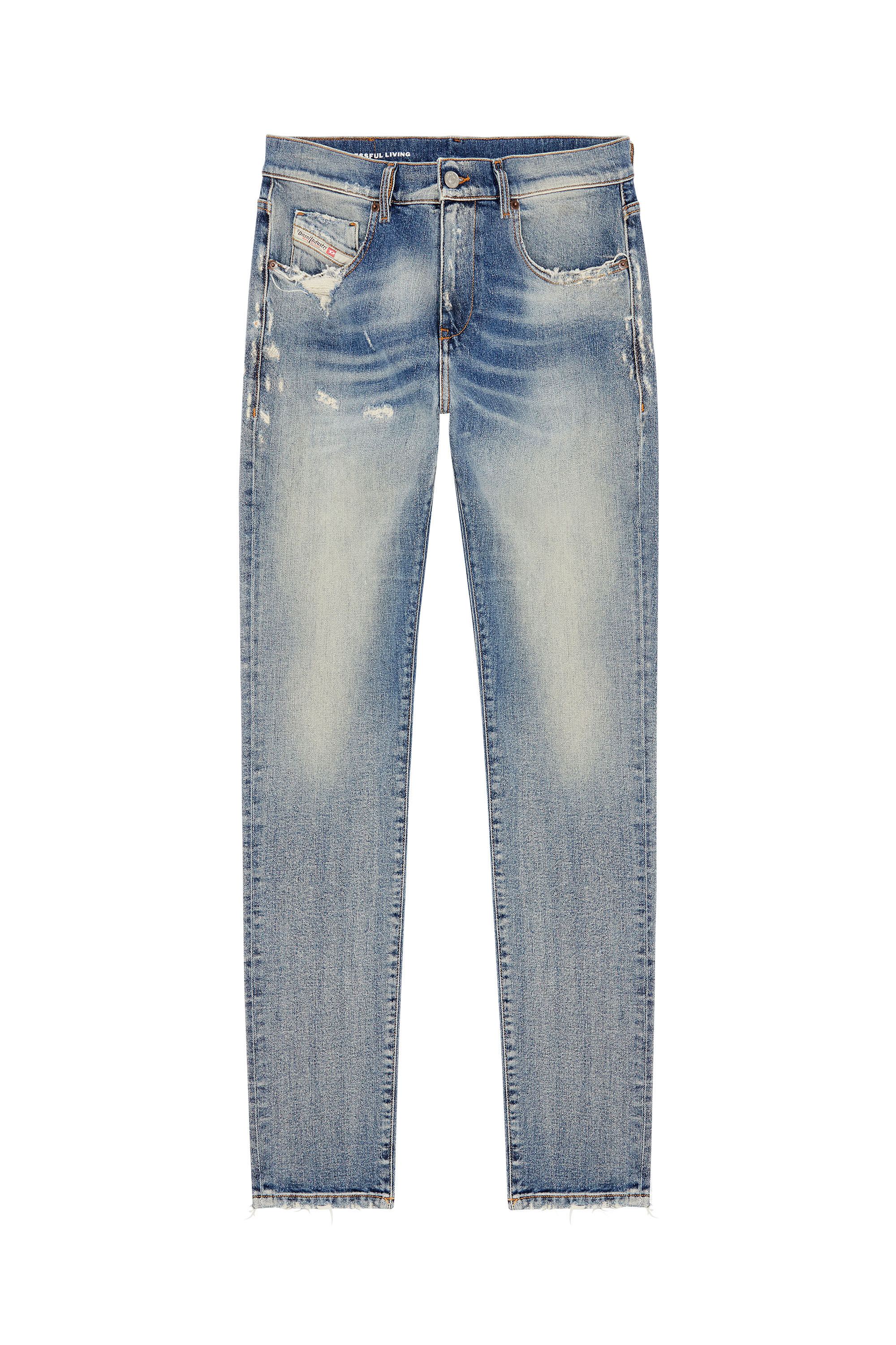 Diesel - Slim Jeans 2019 D-Strukt 007Q3, Blu Chiaro - Image 2