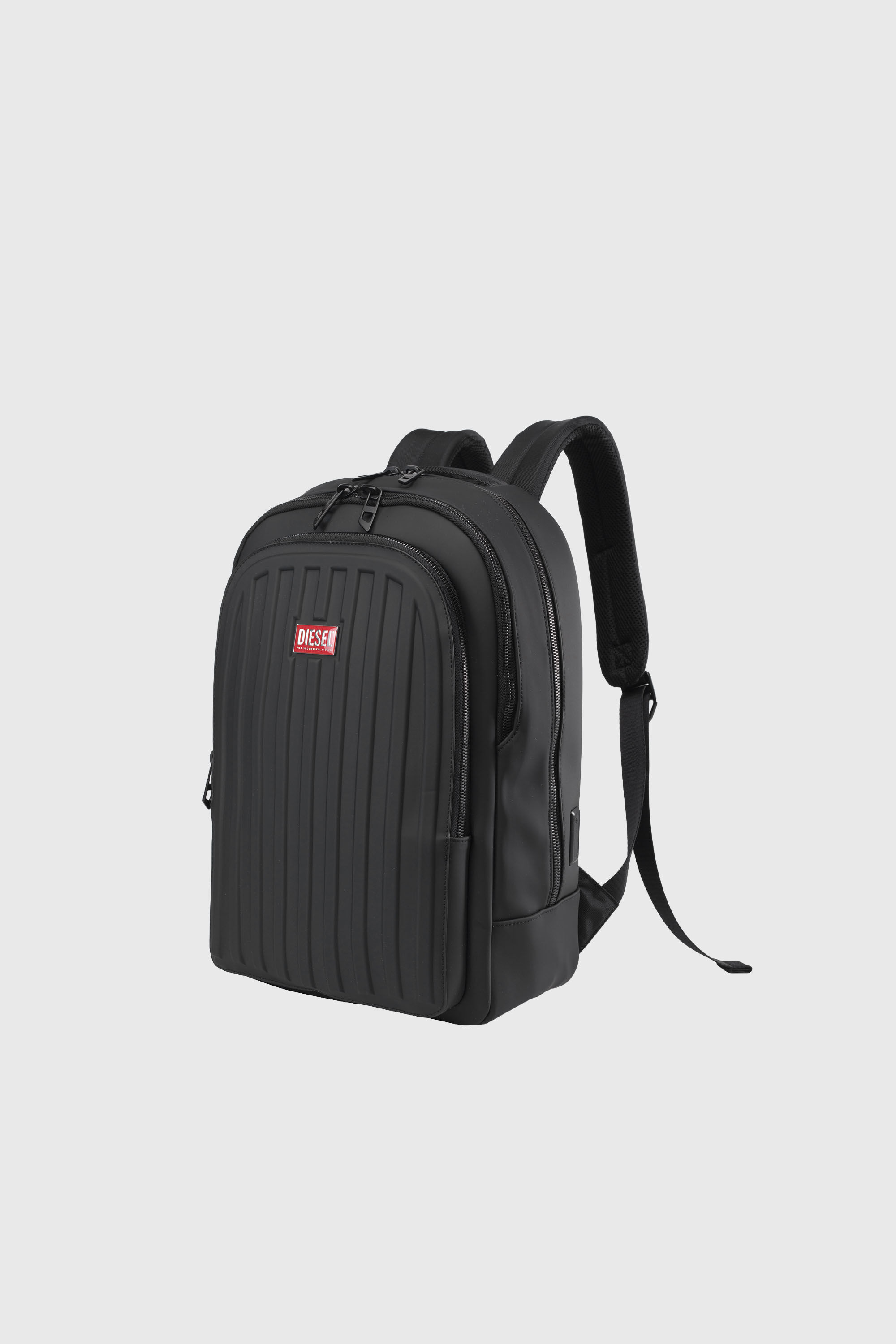 Diesel - DIESEL ALUMINUM BACKPACK DSB003, Zaino business funzionale Unisex in Nero - 5