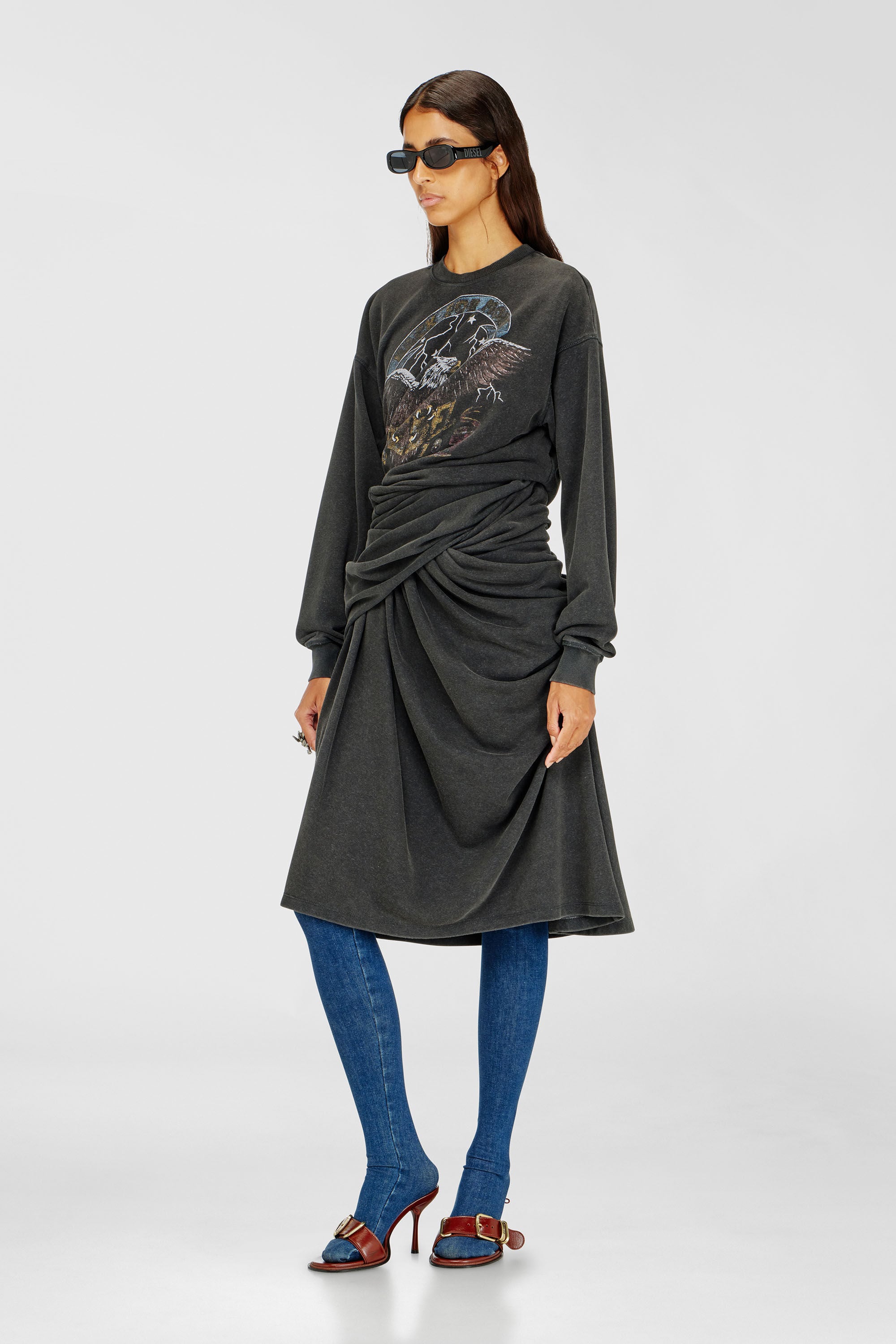 Diesel - D-NENCY, Robe sweat avec motifs de concert Femme in ToBeDefined - 3