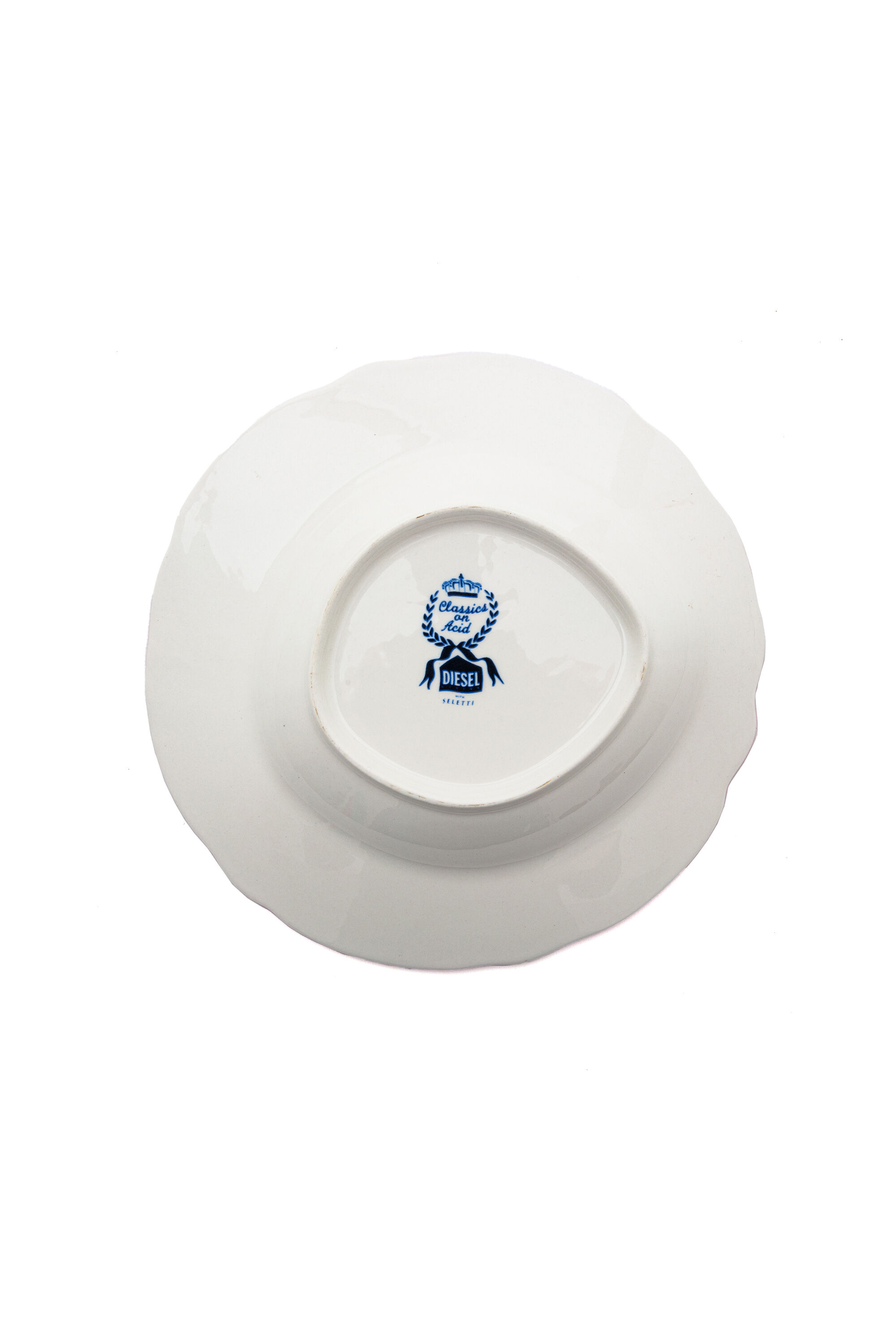 Diesel - 11220 SOUP PLATE IN PORCELAIN "CLASSIC O, Weiss/Blau - Image 2