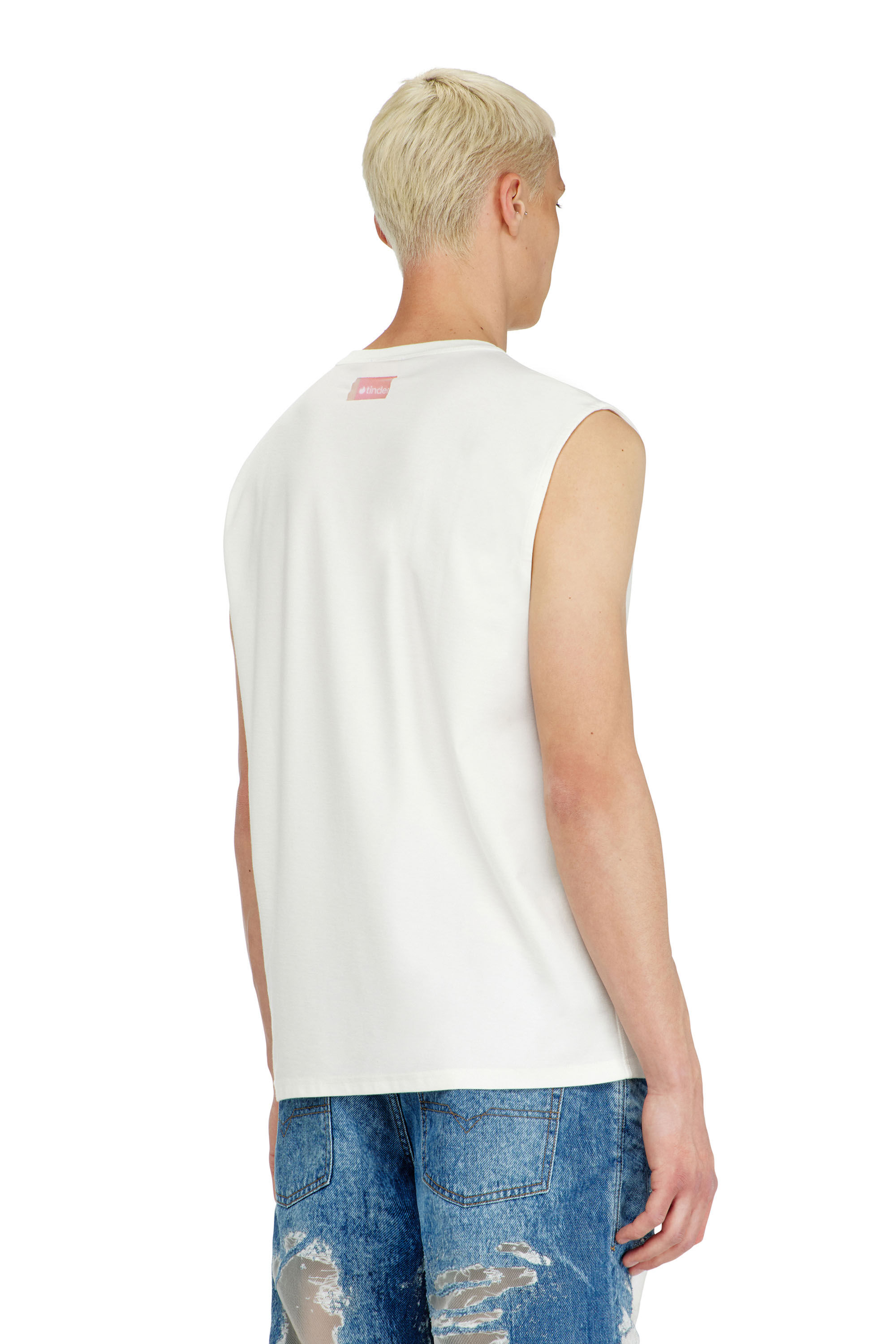 Diesel - PR-T-NORM-BISC-MATI-R, Unisex Tanktop mit For Successful Loving Logo in Wei&szlig; - 4