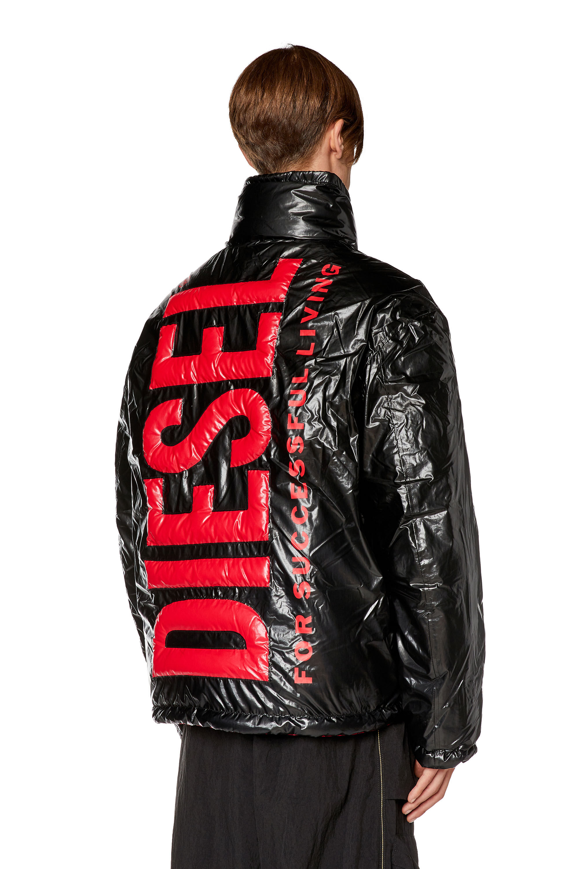 Diesel - W-JUPIT, Giacca imbottita con maxi logo Uomo in Multicolor - 3