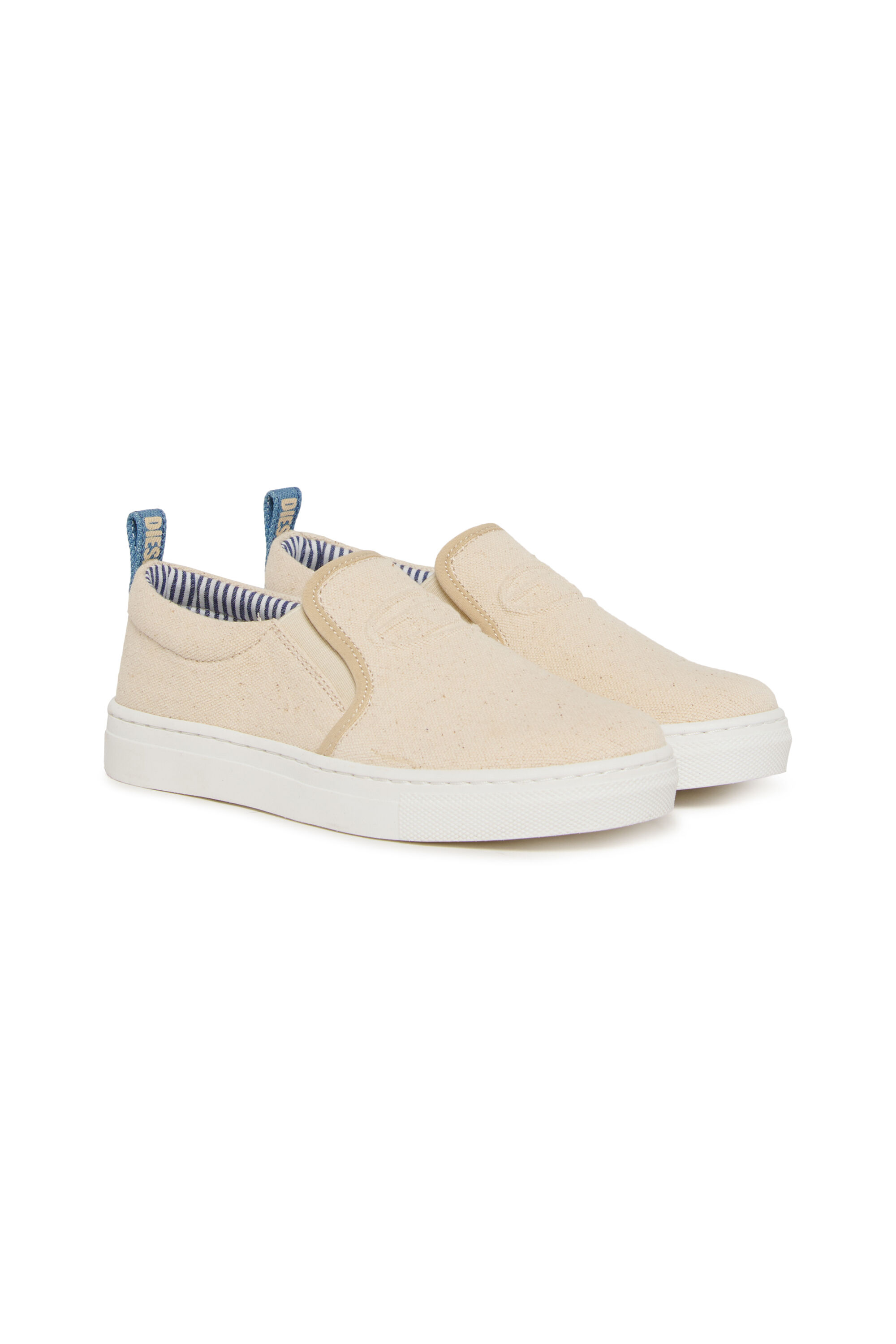 Diesel - S-SLIPGAB, S-SLIPGAB-Baskets &agrave; enfiler en coton Mixte in Beige - 2
