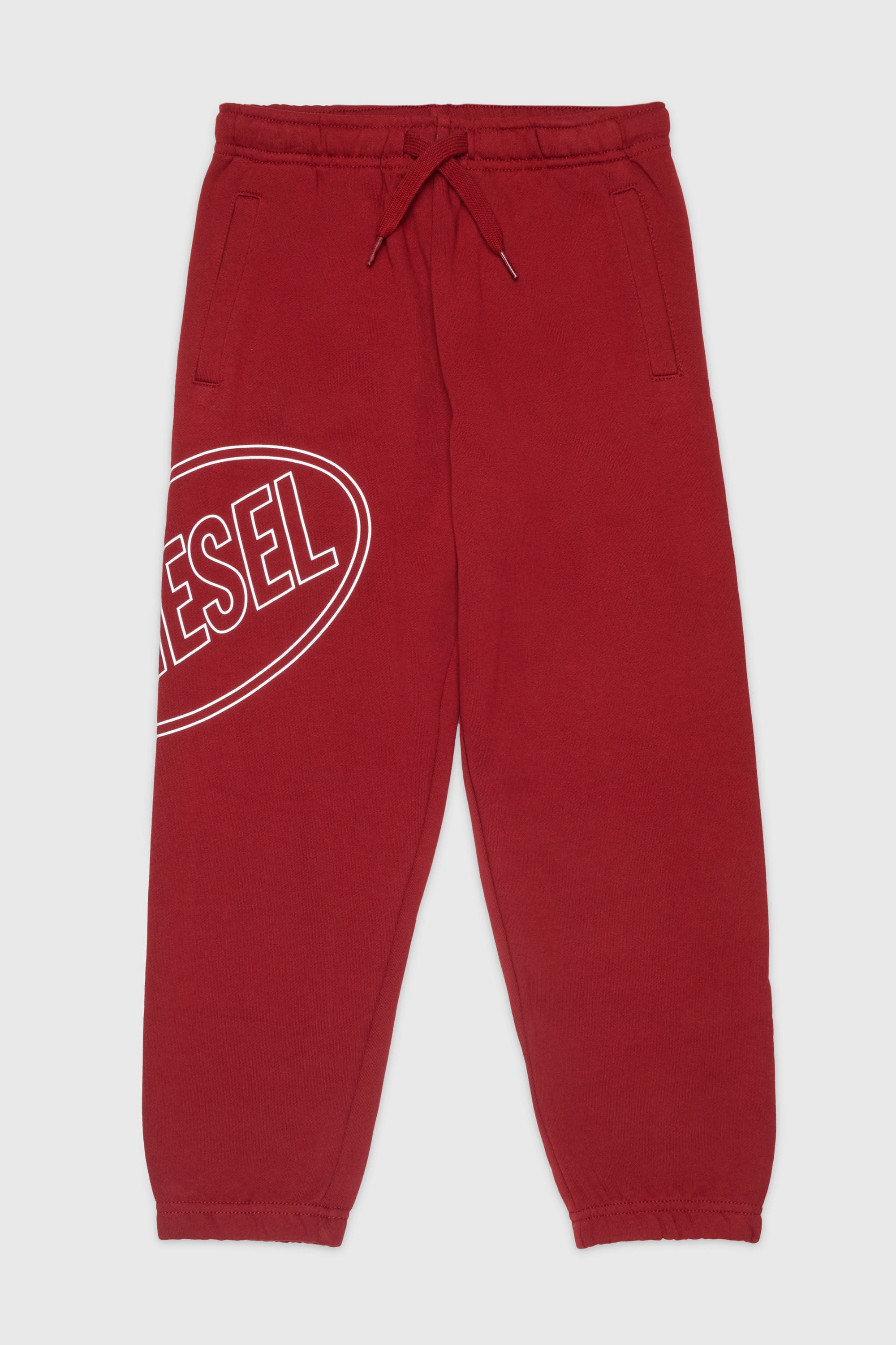 Diesel - PCIRCLE, Herren Jogginghose mit seitlichem Print in Rot - 1