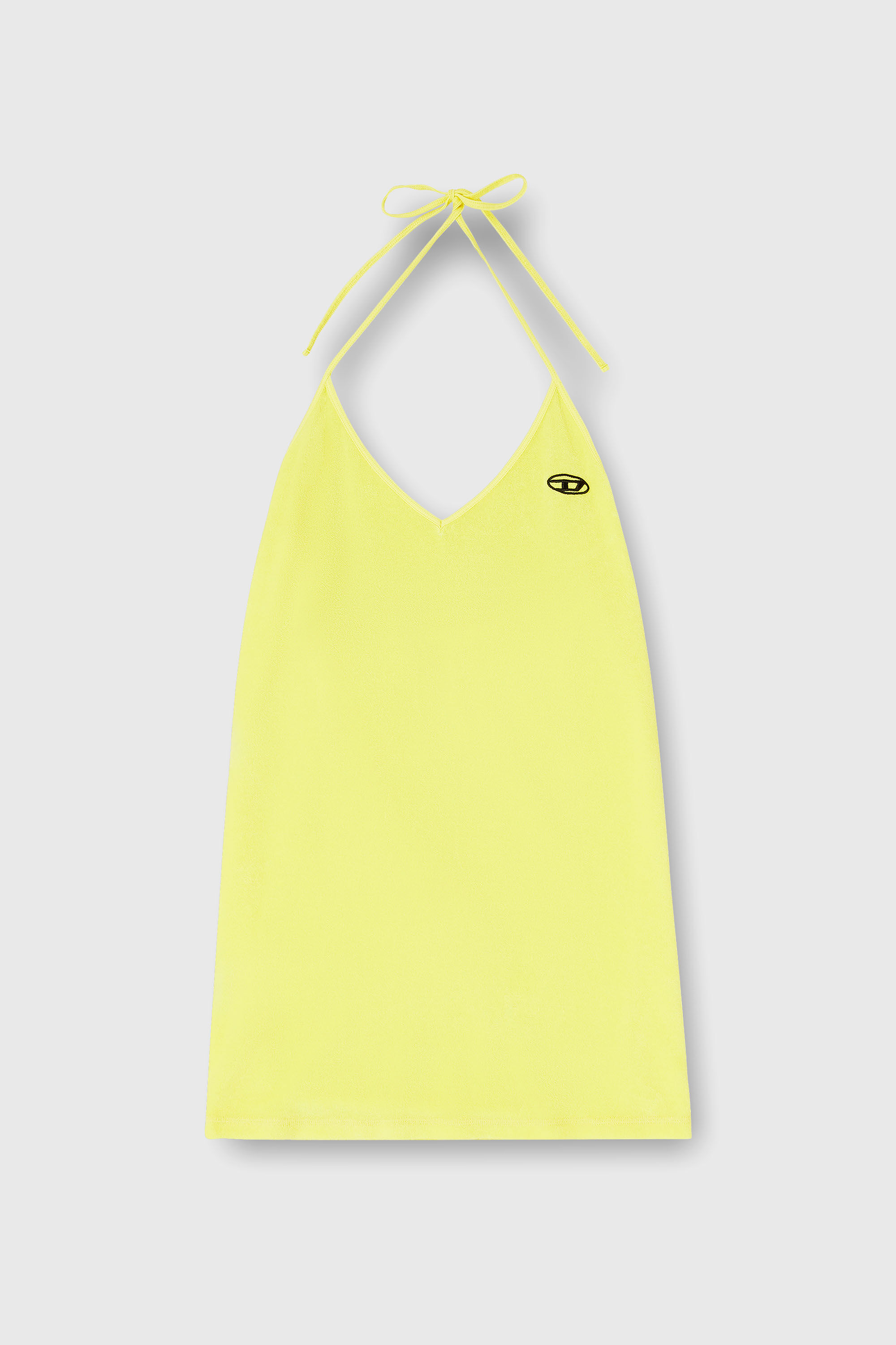 Diesel - MILVA-D-POP, Woman's Mini dress in towelling fabric in Yellow - 5