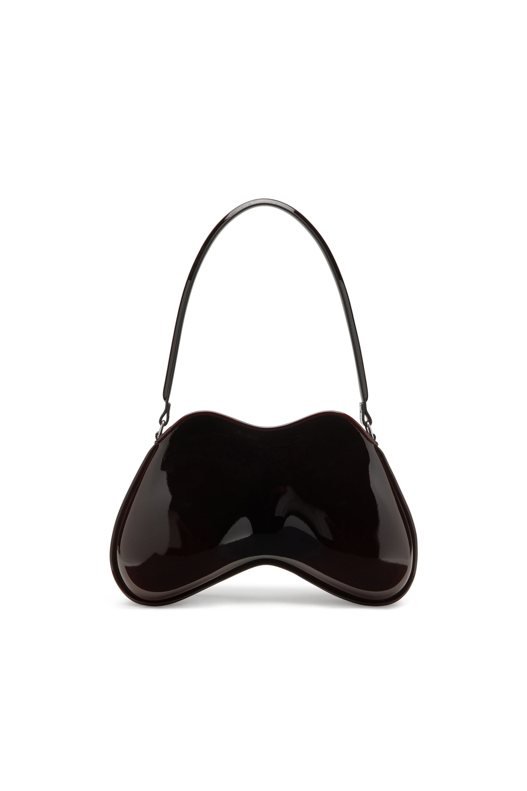 Diesel - DOUBLE-D SHOULDER, Double-D-Sac épaule rigide en PU brillant dégradé Femme in Rouge - 3