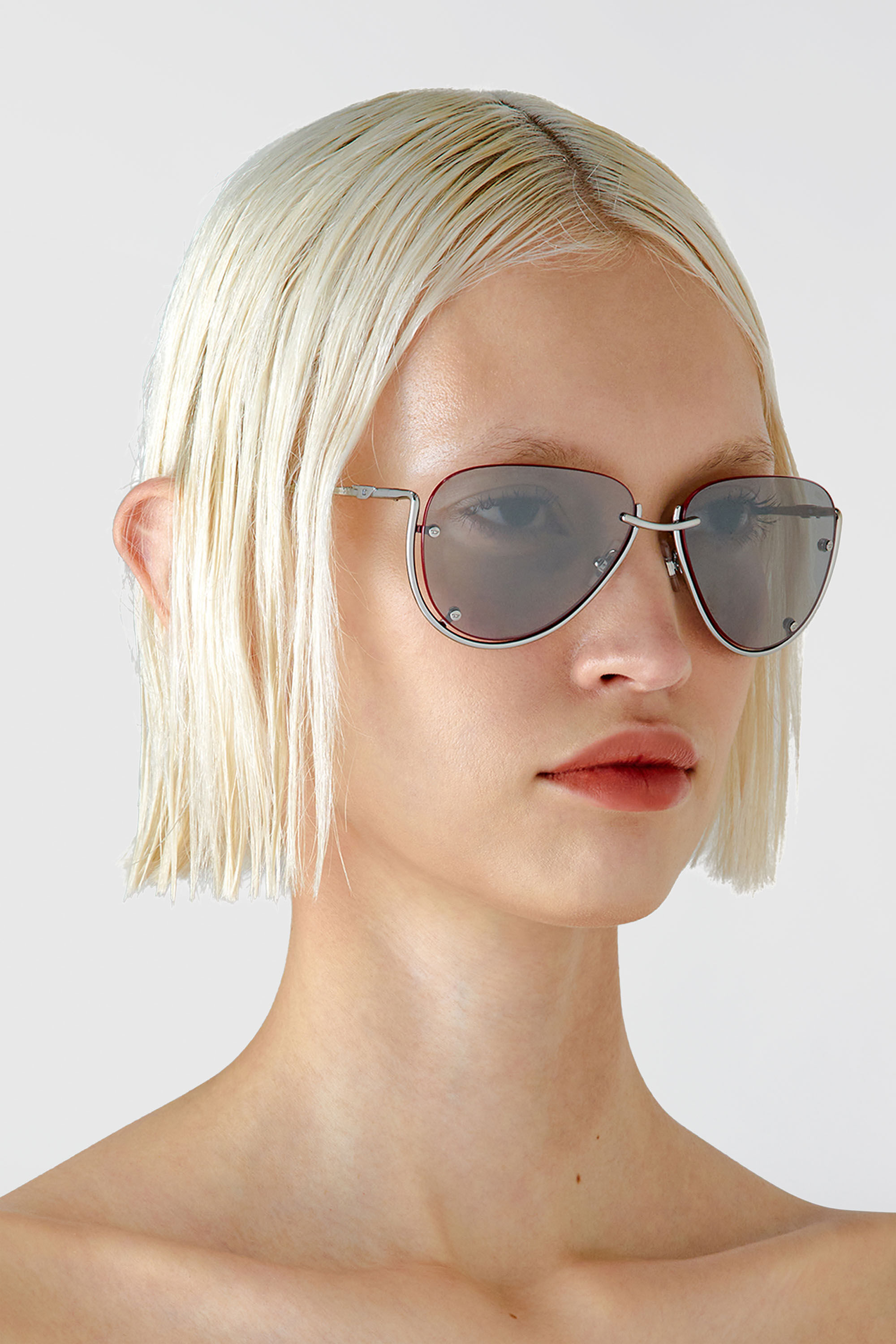 Diesel - 0DL1003, Unisex Brille in Pilotenform in Silber - 5