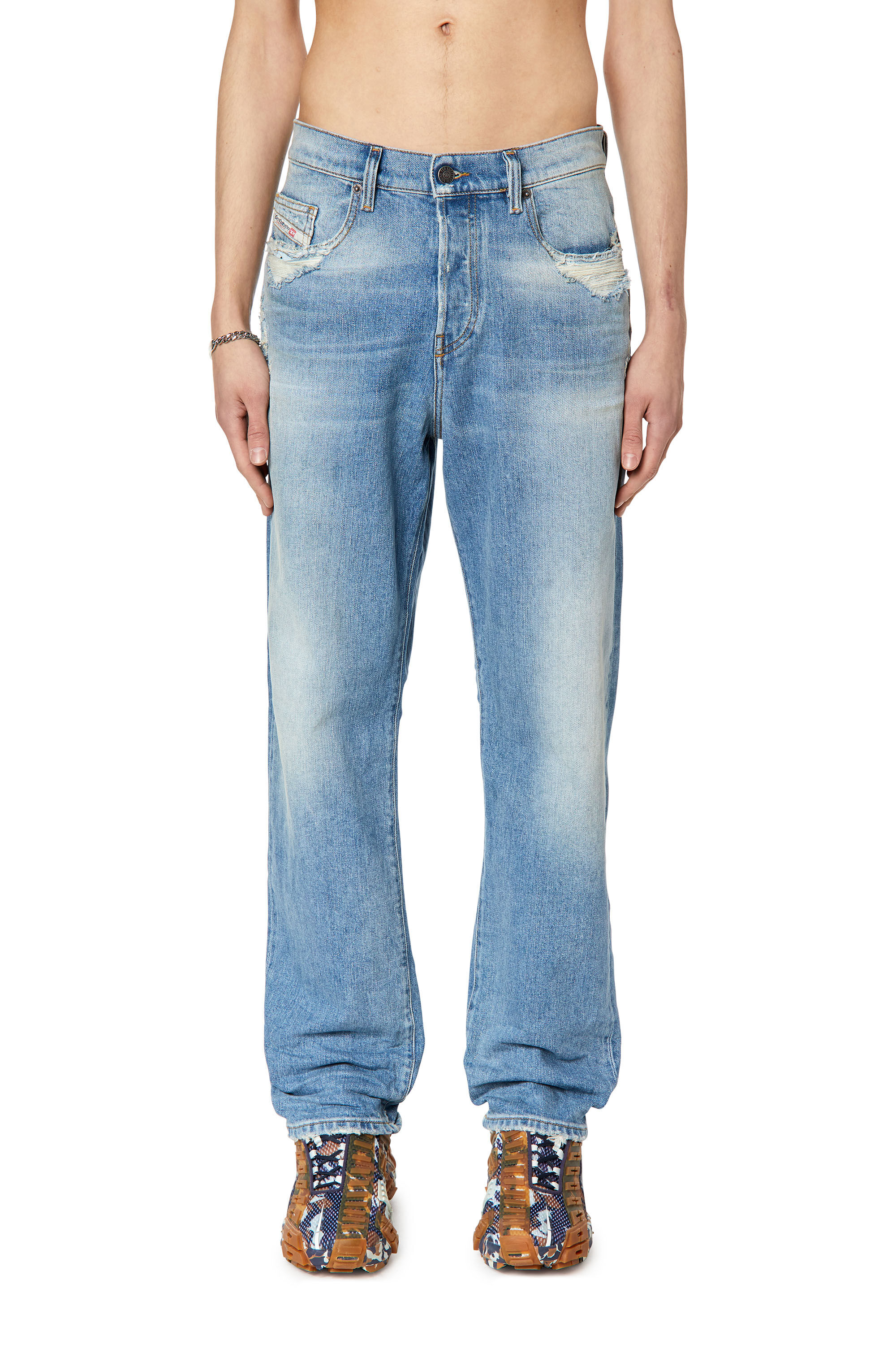 Diesel - Straight Jeans 2020 D-Viker 007N1, Bleu Clair - Image 3