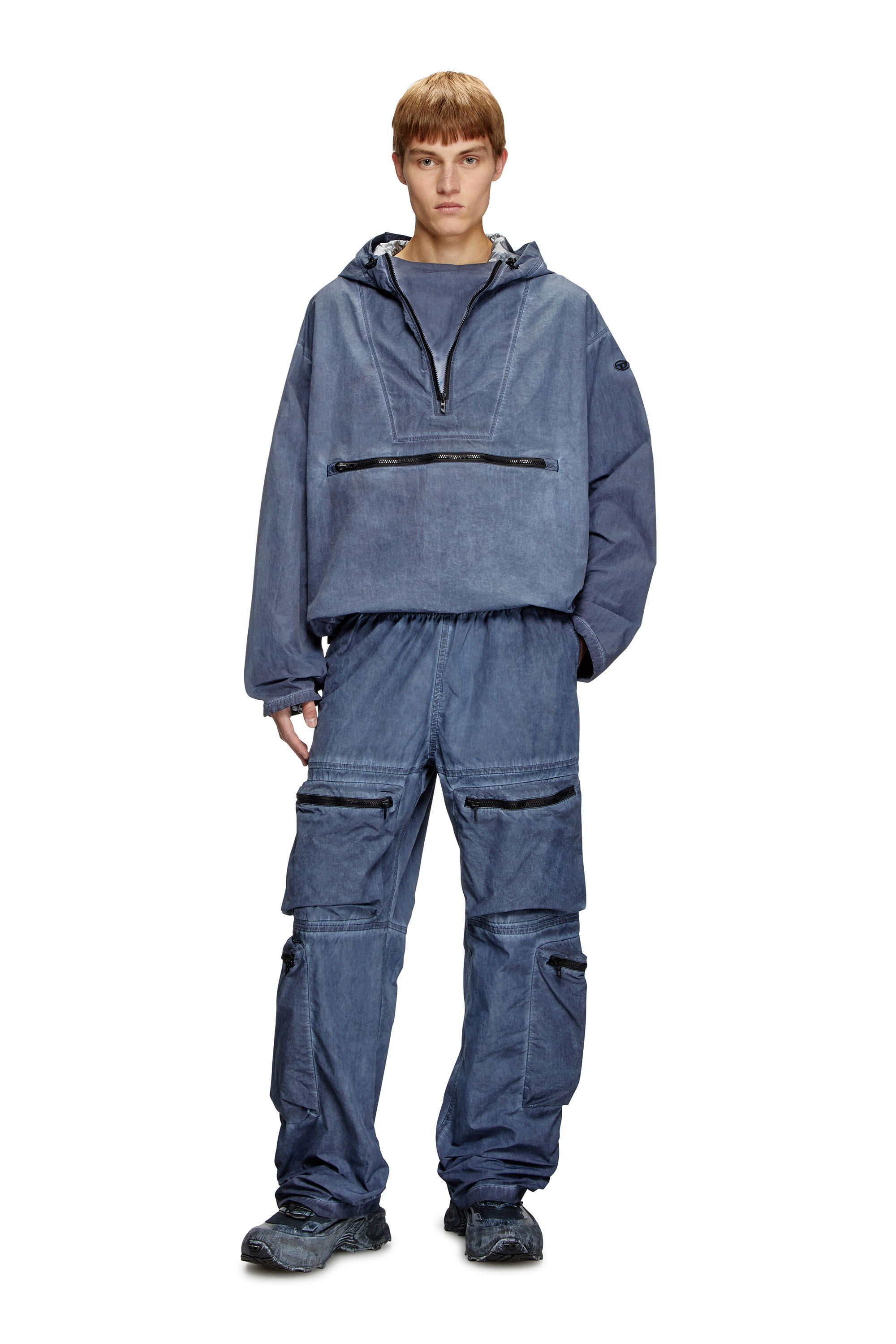 Diesel - J-NOODE-A, Giacca con cappuccio ripiegabile Uomo in Blu - 1