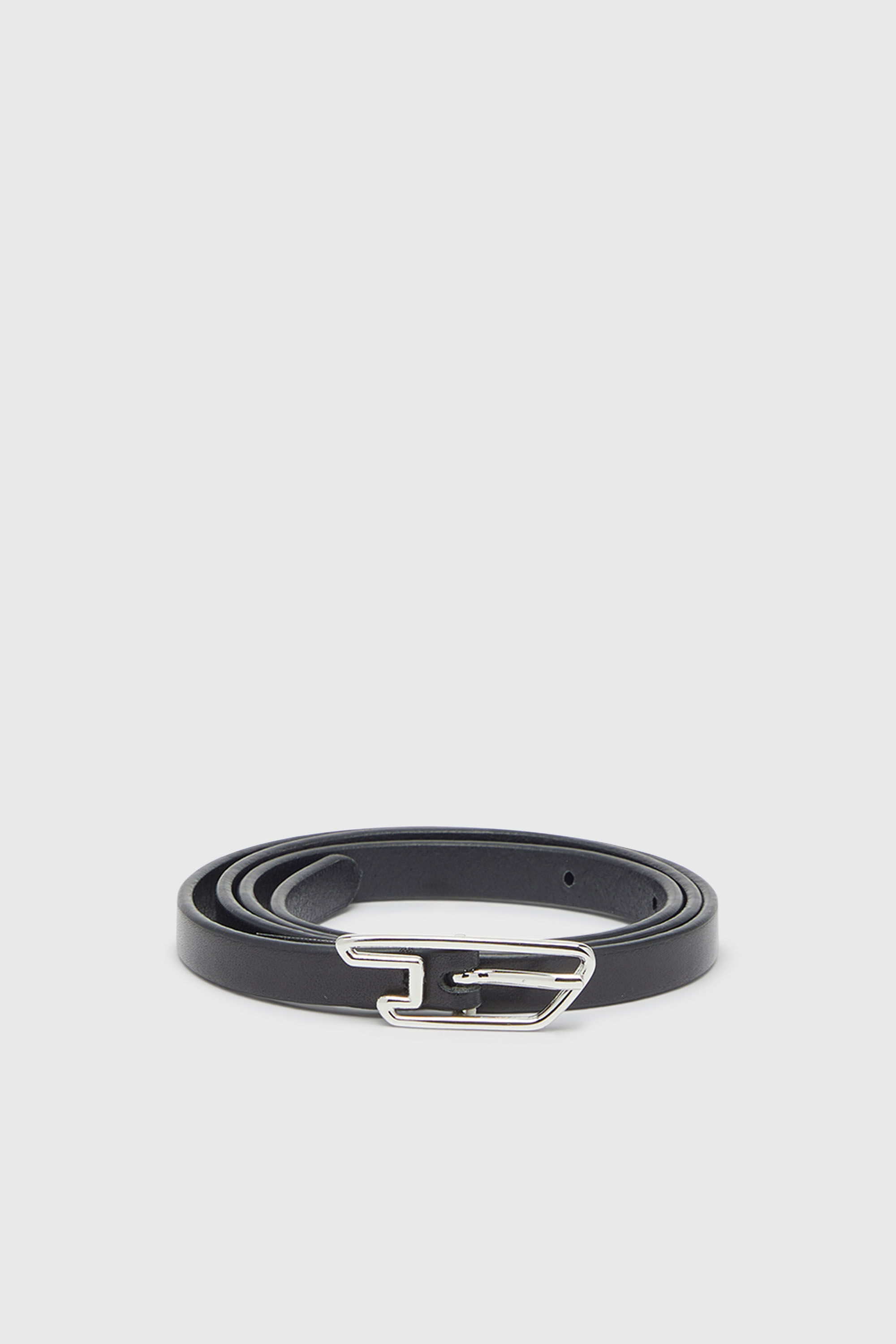 Diesel - B-D LINE W 10, Cintura 1,5 cm in pelle pull-up con fibbia D Donna in Nero - 1