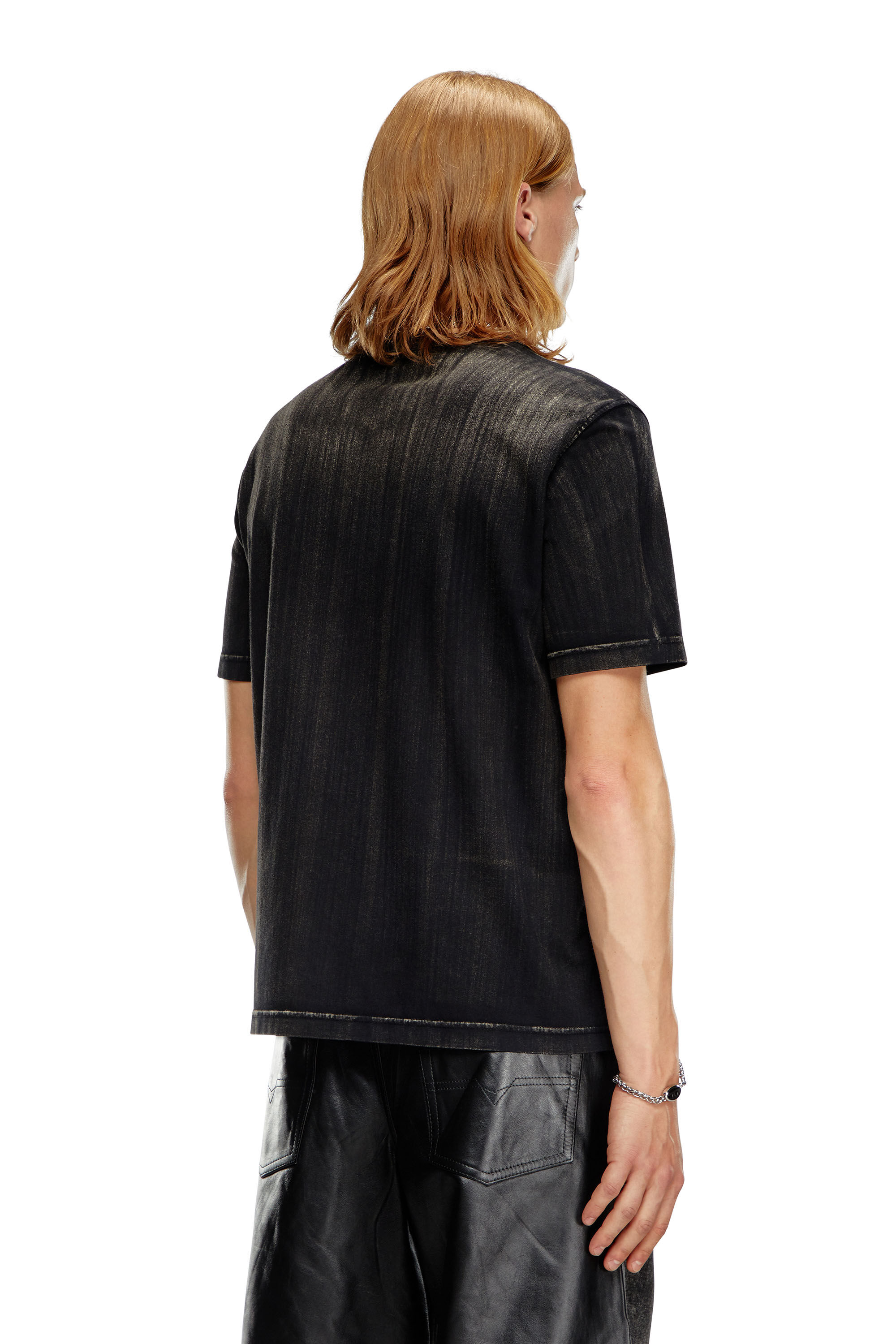 Diesel - T-ADJUST-K8, Uomo T-shirt con pennellate in Nero - Image 4