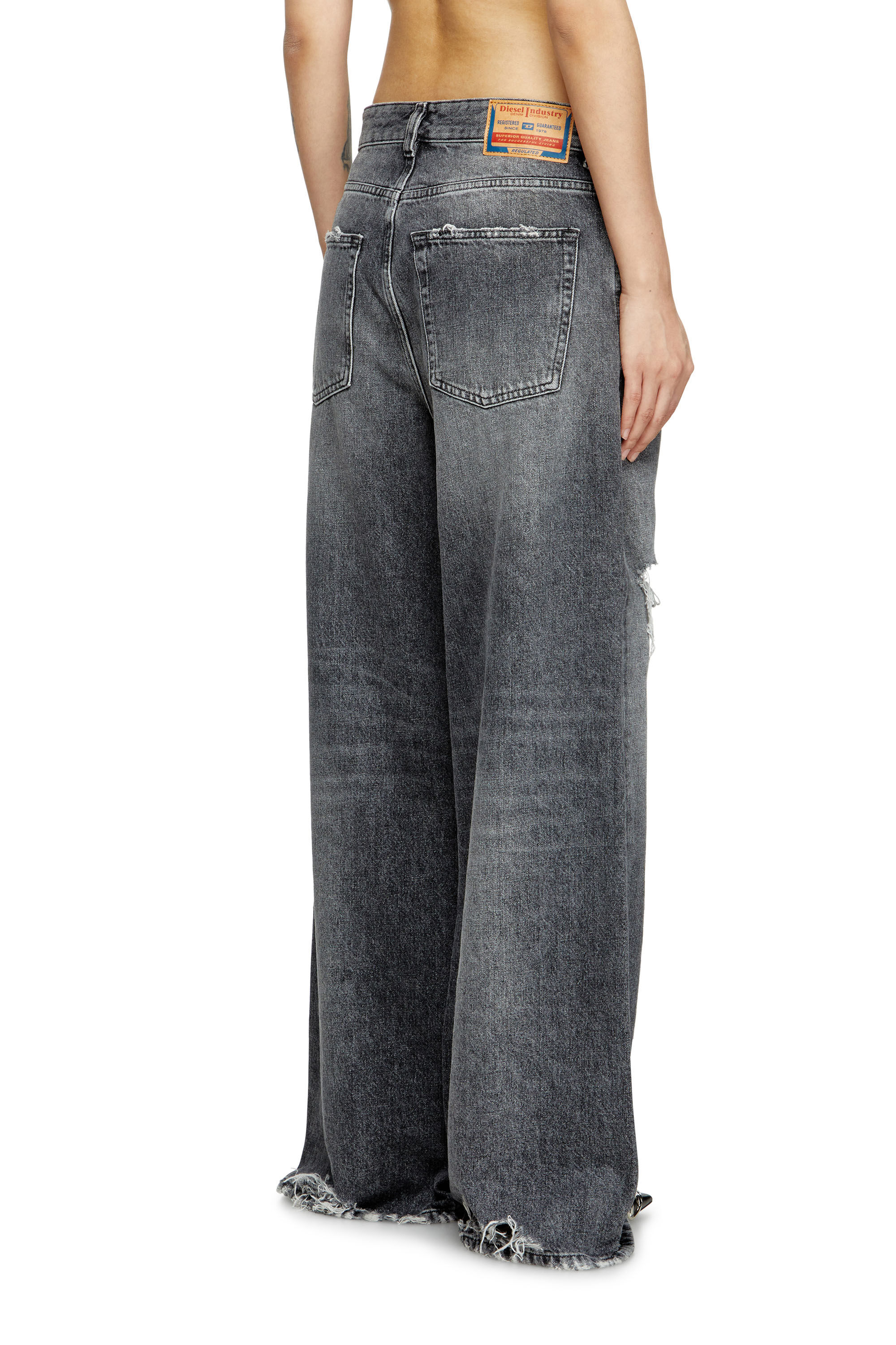 Diesel - Relaxed Jeans 1996 D-Sire 007X4 Femme, Noir/Gris foncé - Image 4
