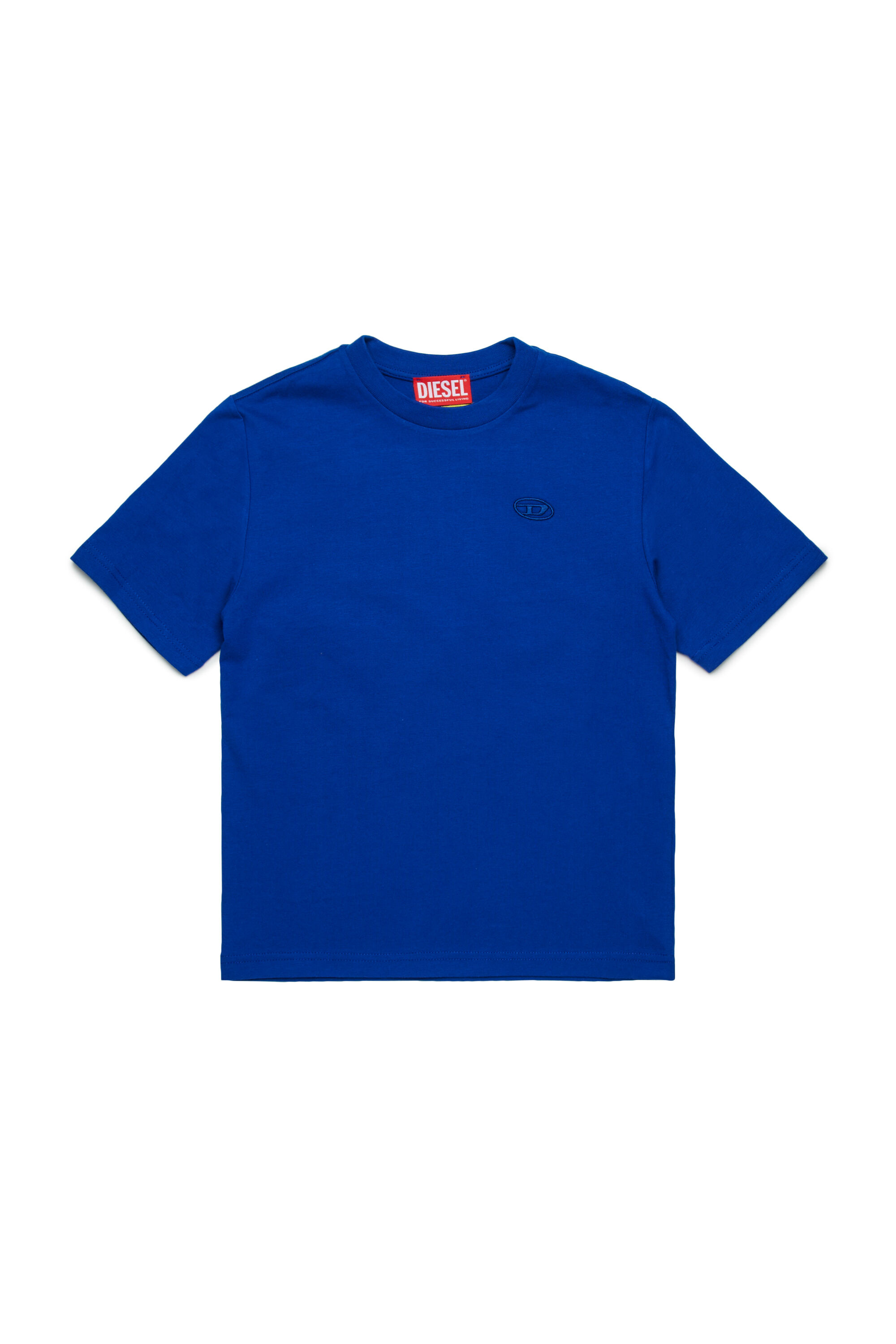 Diesel - TBOGGYMEGOVALD OVER, T-shirt con mega ricamo Oval D Uomo in Blu - 1