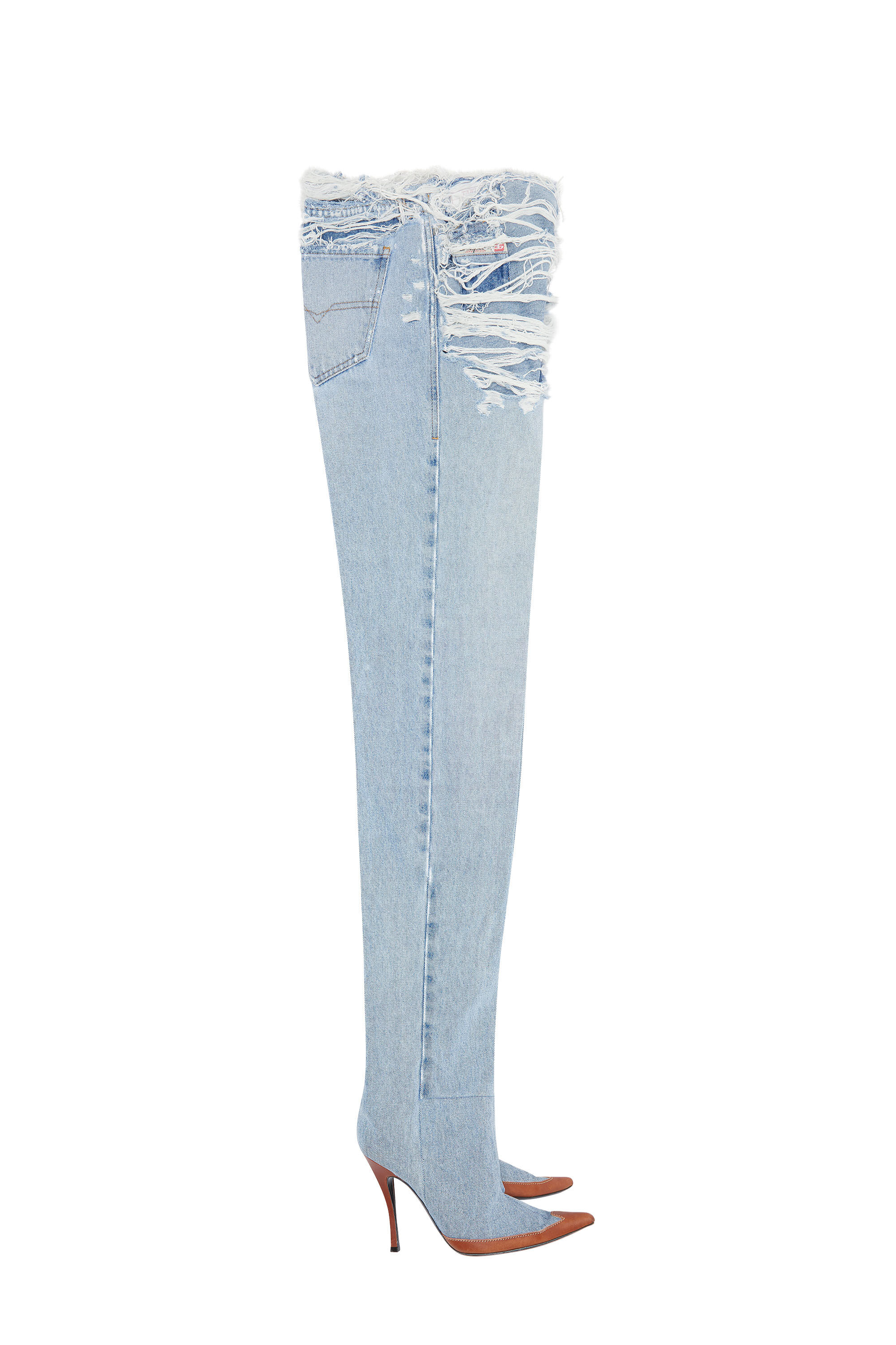 Diesel - Straight Jeans 1956 D-Tulip 007N7, Bleu Clair - Image 2