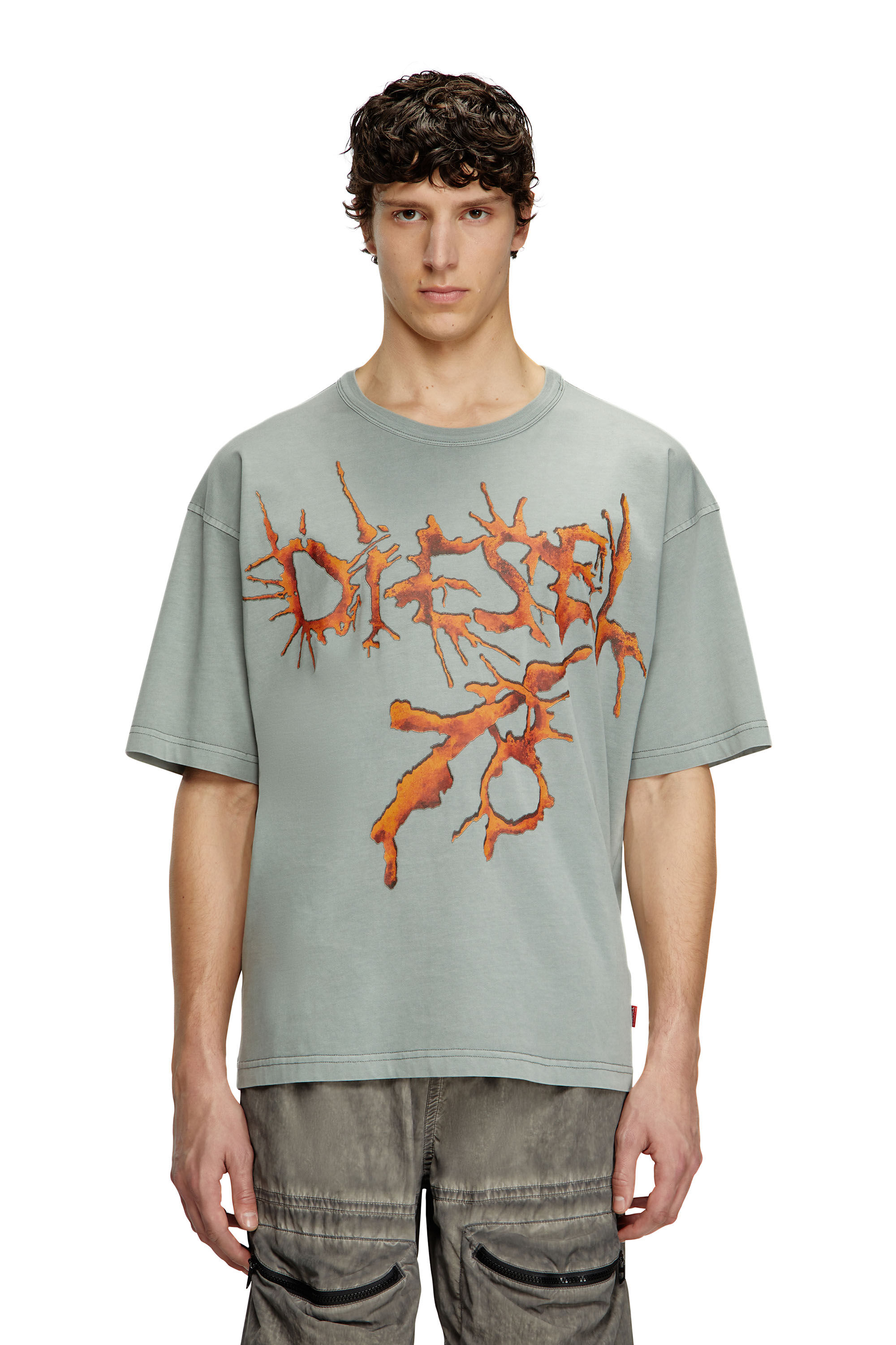 Diesel - T-BOXT-R28, Herren T-Shirt mit Tattoo-Grafiken in Grau - 3