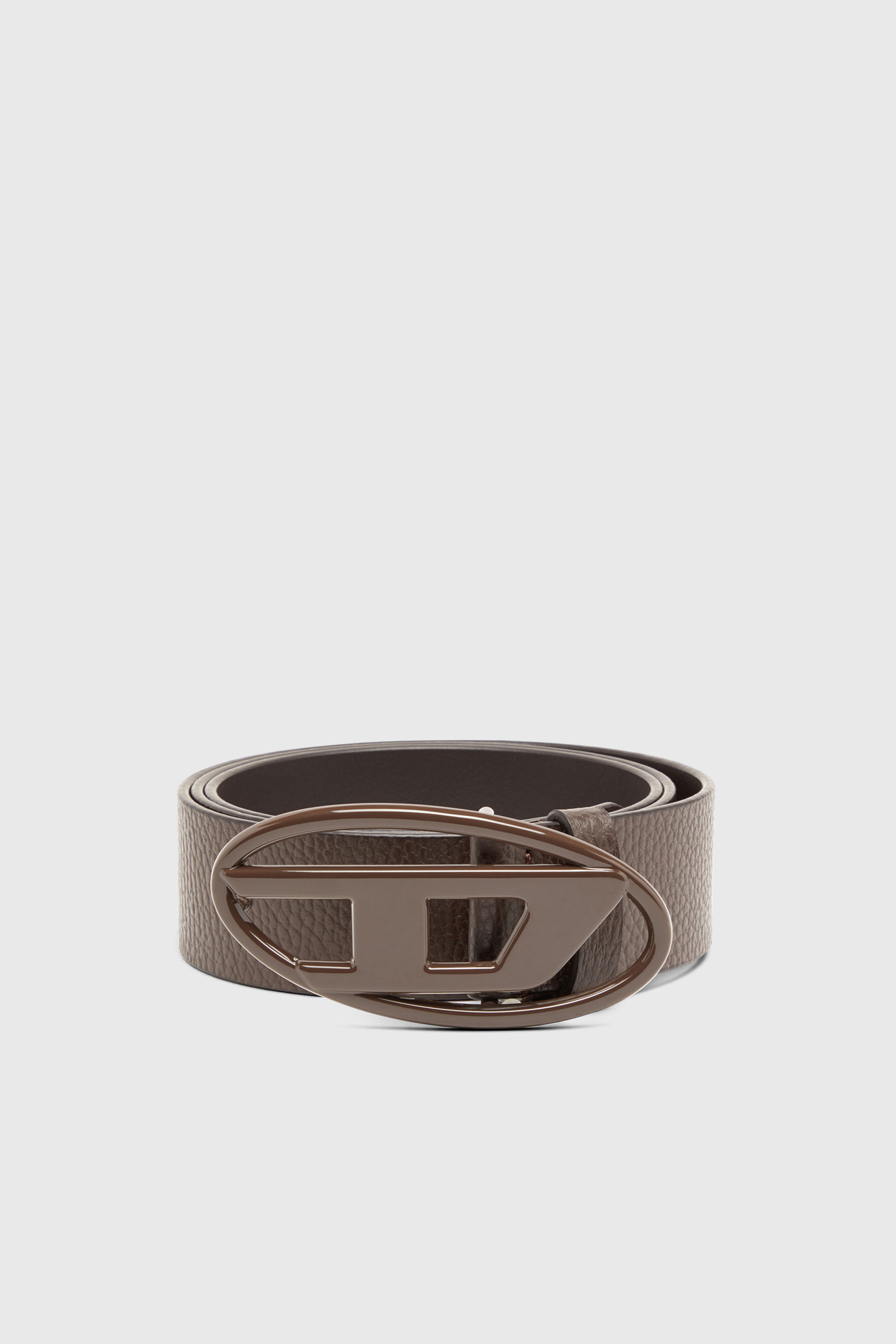Diesel - B-1DR, Ceinture 4 cm en cuir  avec boucle &agrave; logo Oval D mate Mixte in Marron - 1