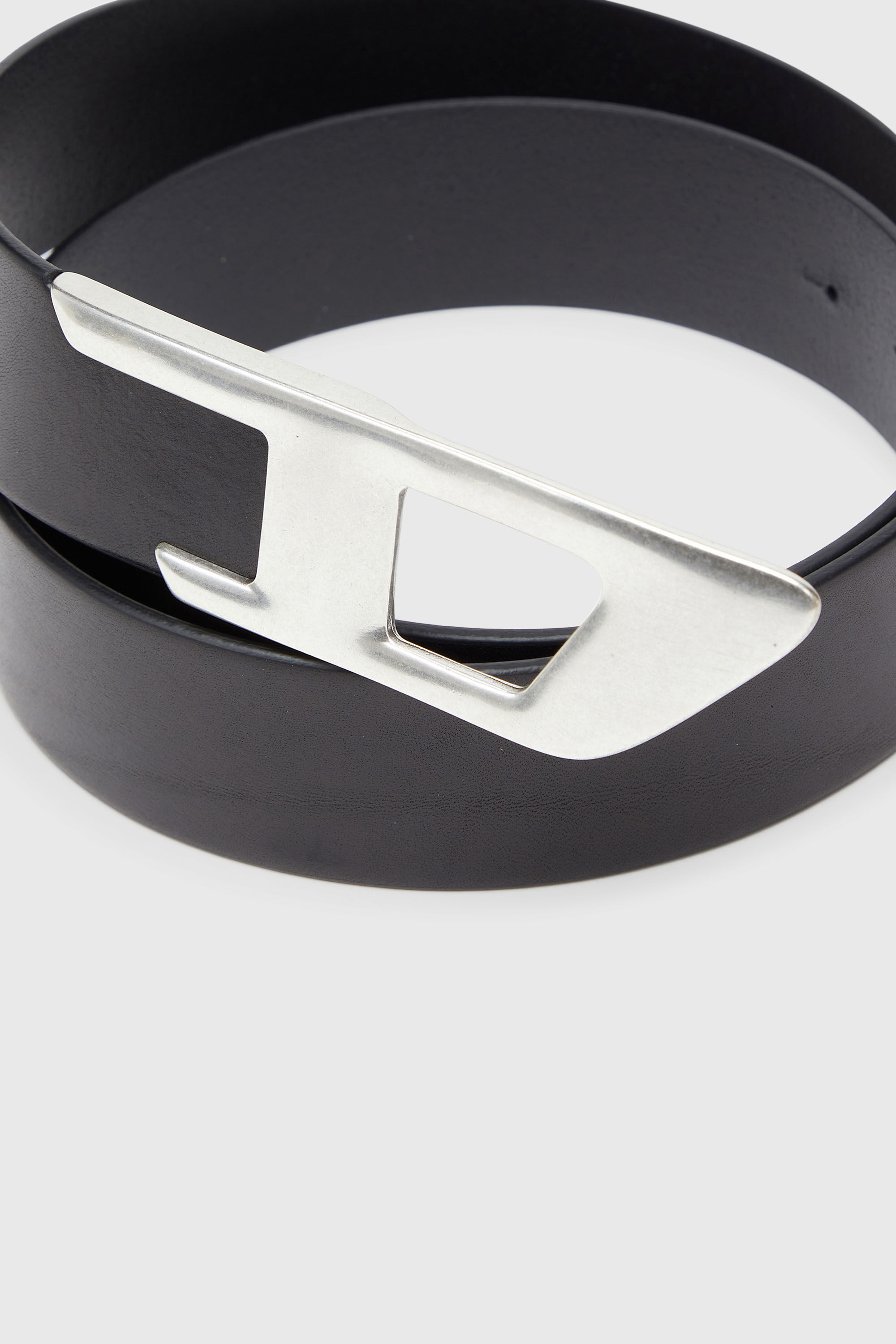 Diesel - B-D LOGO 2.0 40, Ceinture 4 cm en cuir avec boucle D en m&eacute;tal Mixte in Noir - 3