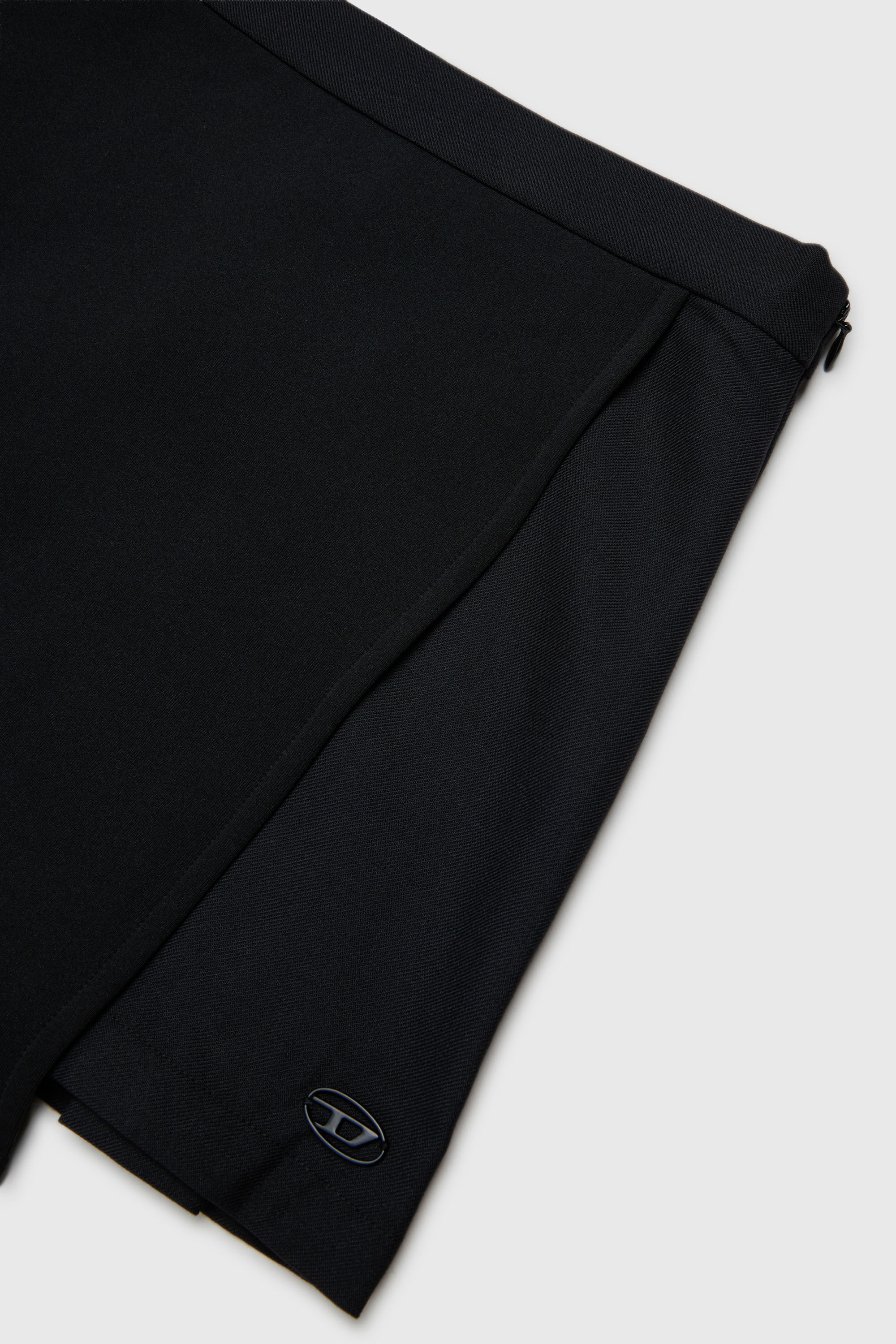 Diesel - GREBY, Jupe mini effet drap&eacute; avec dos pliss&eacute; Femme in Noir - 3