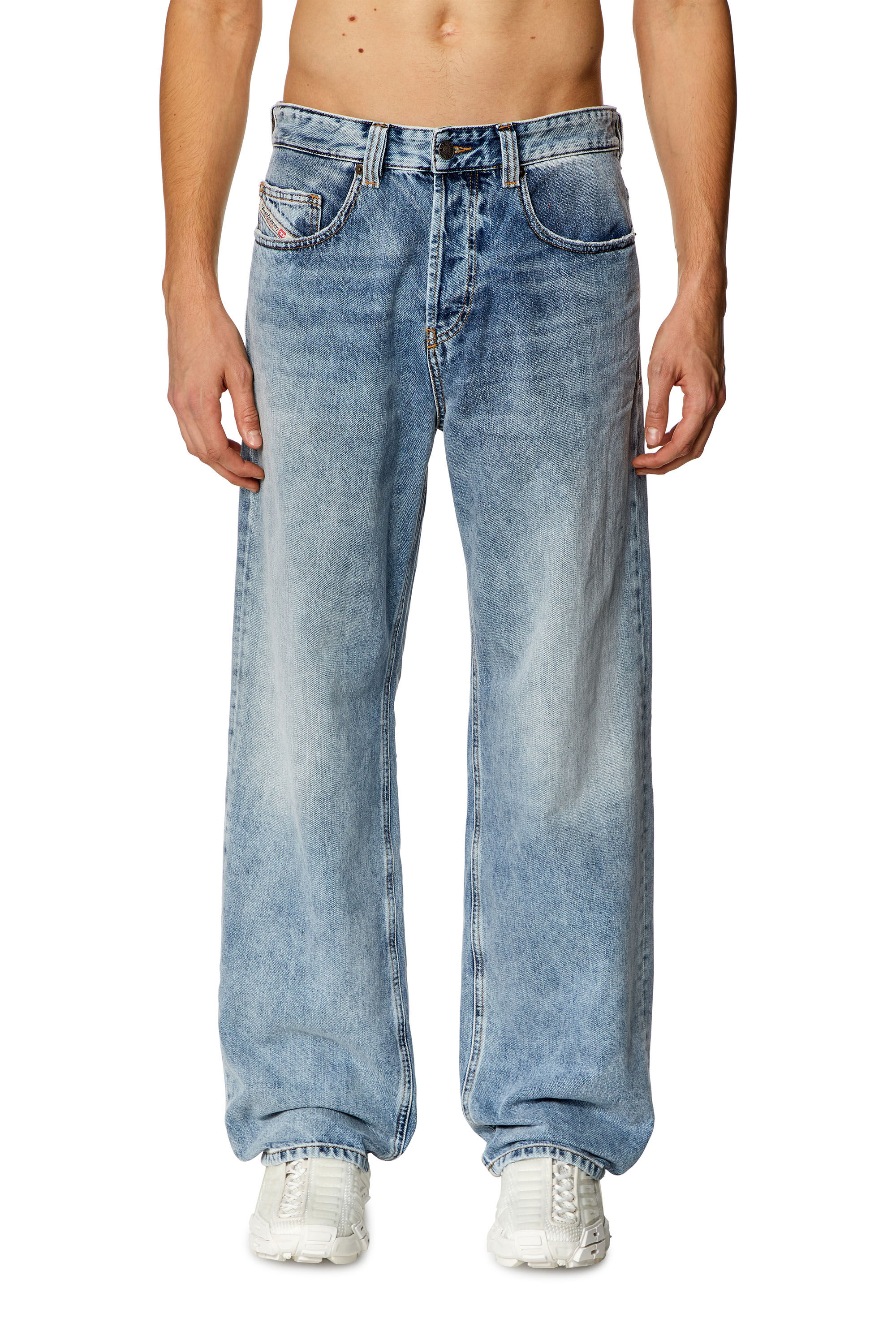 Diesel - Straight Jeans 2001 D-Macro 09H57, Bleu Clair - Image 3