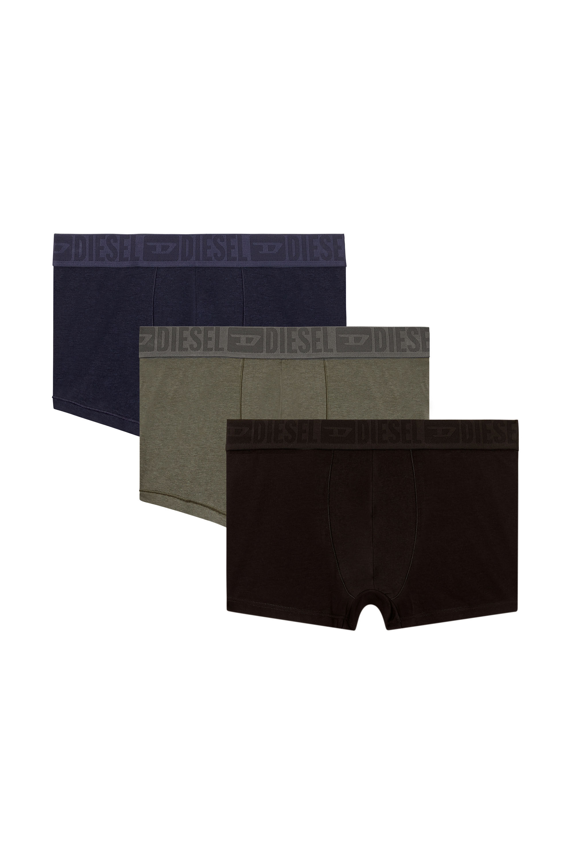 Diesel - BENJAMIN-D-MONO-3PACK, Herren Einfarbige Retropants im Dreierpack in Grün/Schwarz - 2