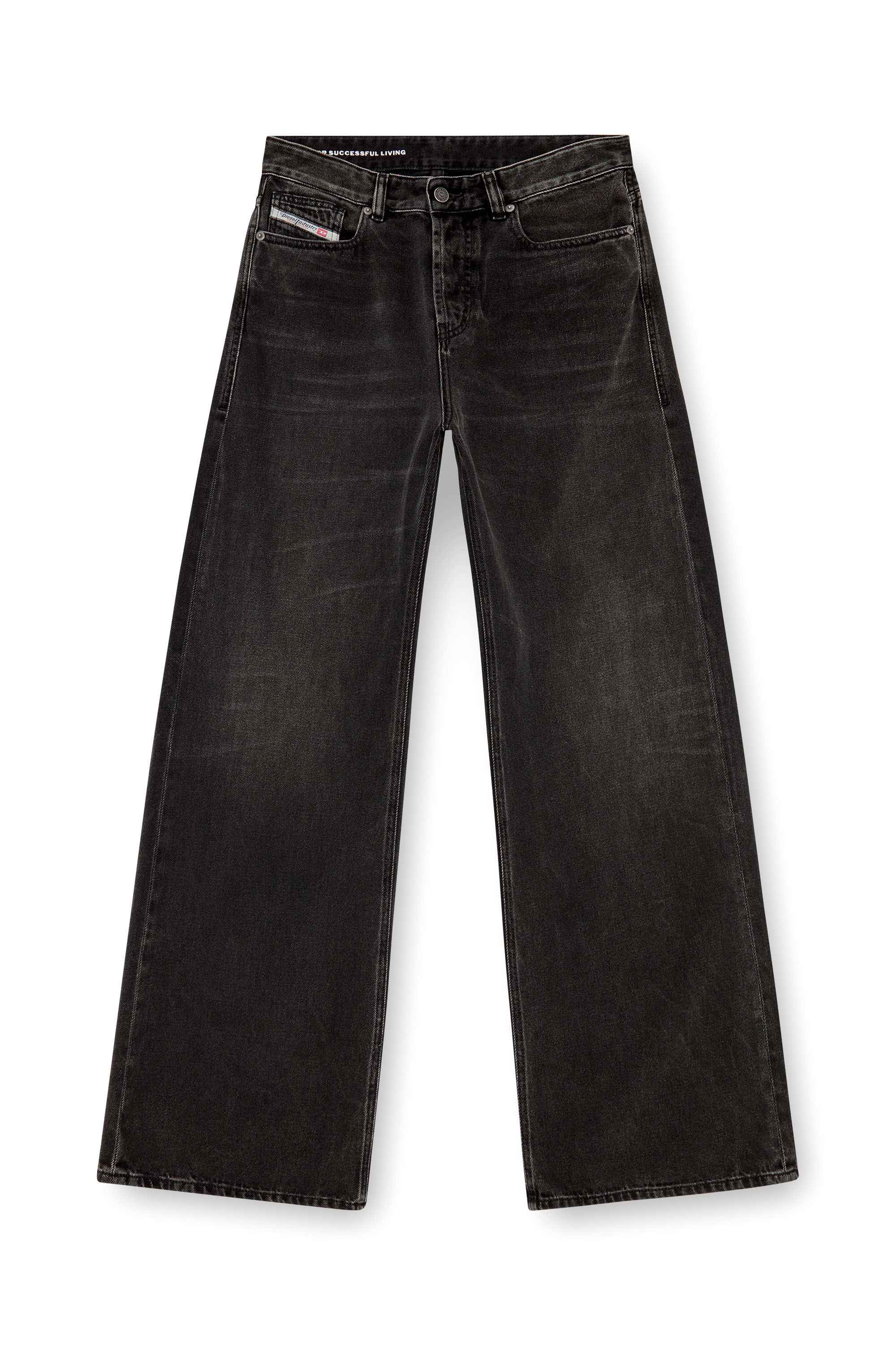 Diesel - Femme Straight Jeans 1996 D-Sire 09J96, Noir/Gris foncé - Image 2