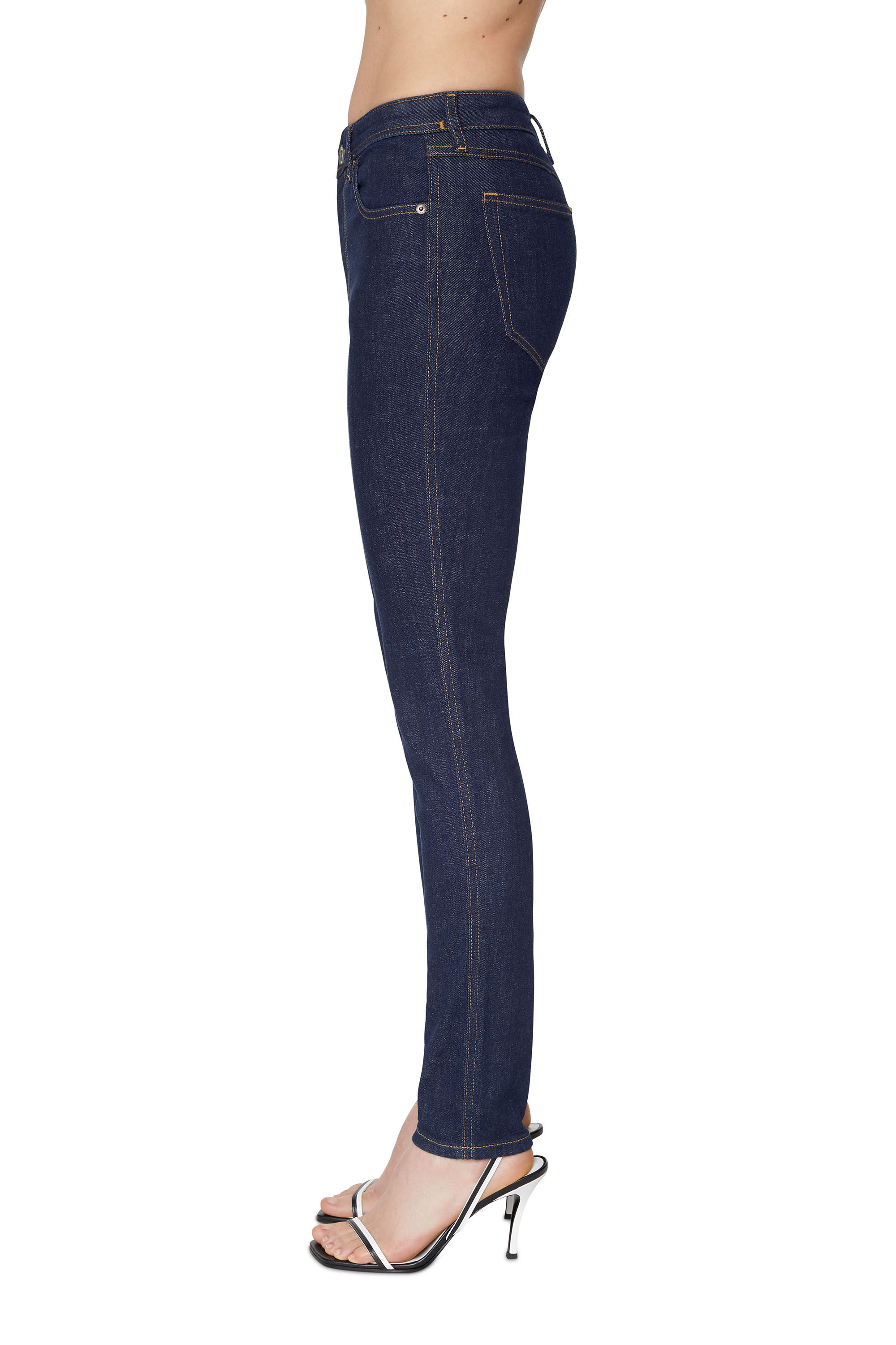 Diesel - 2015 BABHILA Z9C17 Skinny Jeans, Bleu Foncé - Image 5