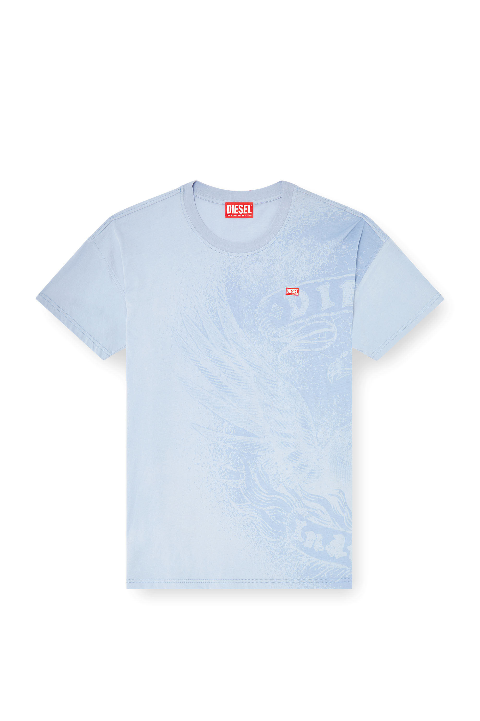 Diesel - T-BOXT-AA3, T-shirt dal taglio rilassato con stampe a pigmenti Uomo in Blu - 2