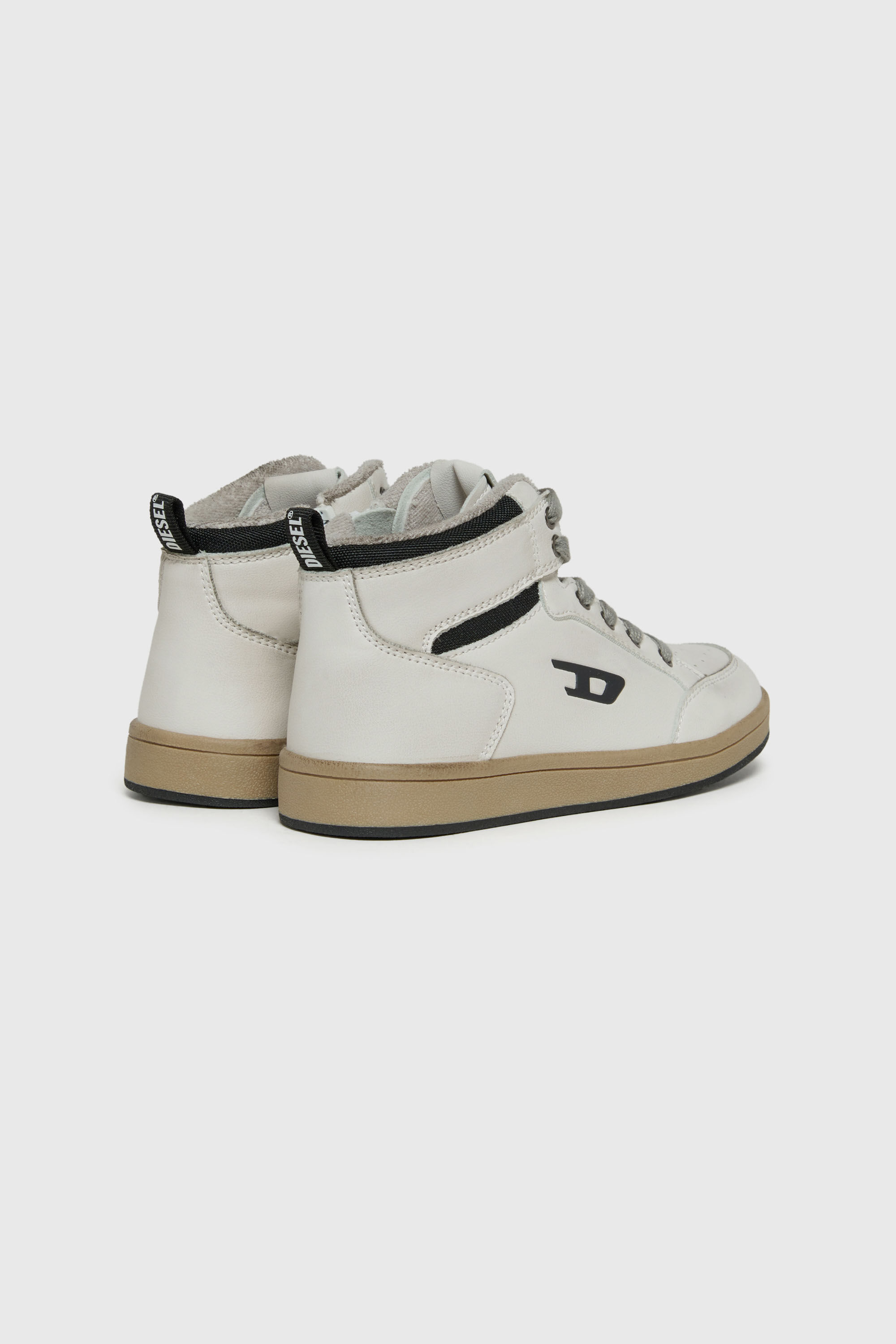 Diesel - S-KIRJY-MID, S-Kirjy - Baskets montantes perfor&eacute;es avec logo D Mixte in Blanc - 3