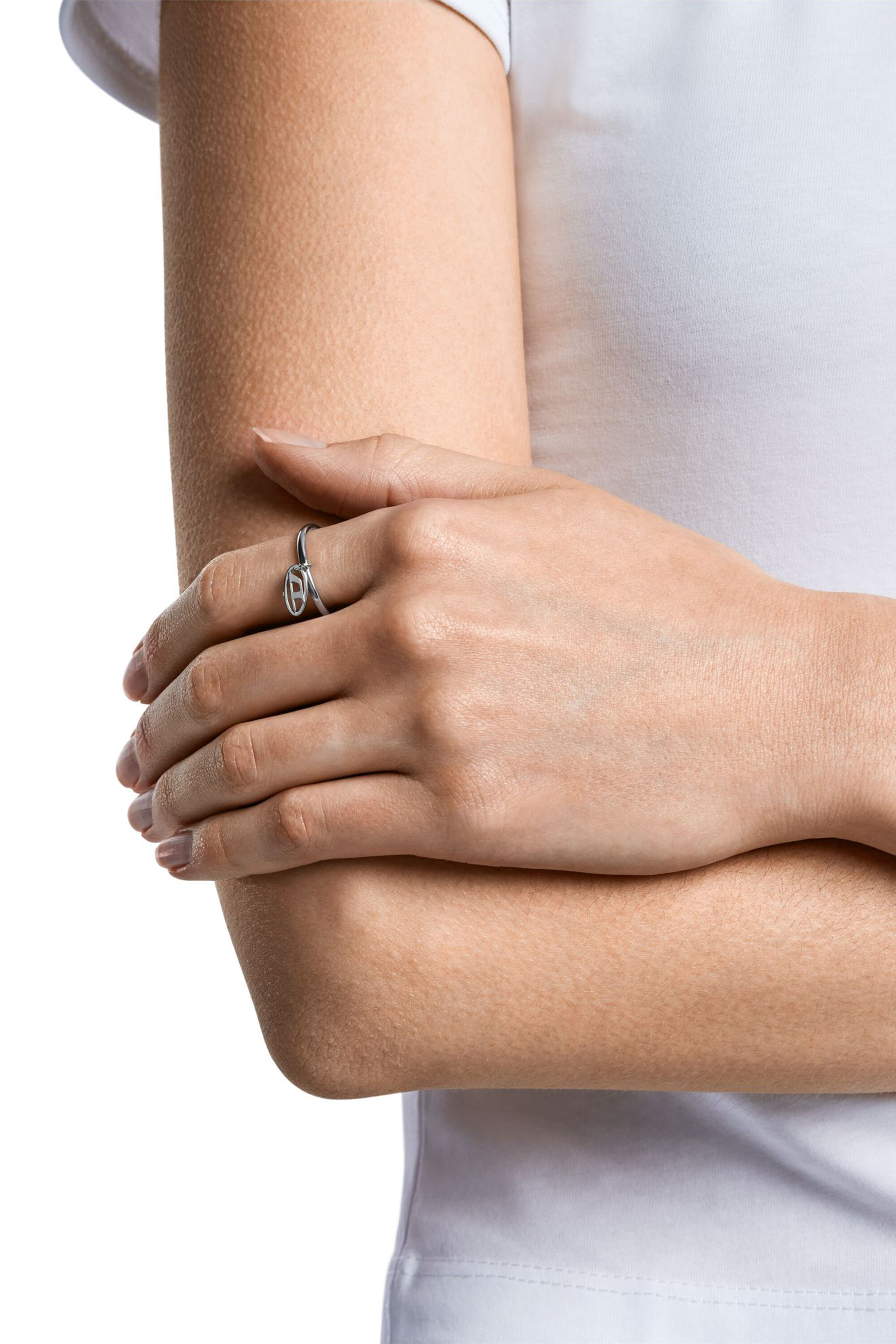 Diesel - DX1603040, Unisex Charm-Ring aus Edelstahl in Silber - 3