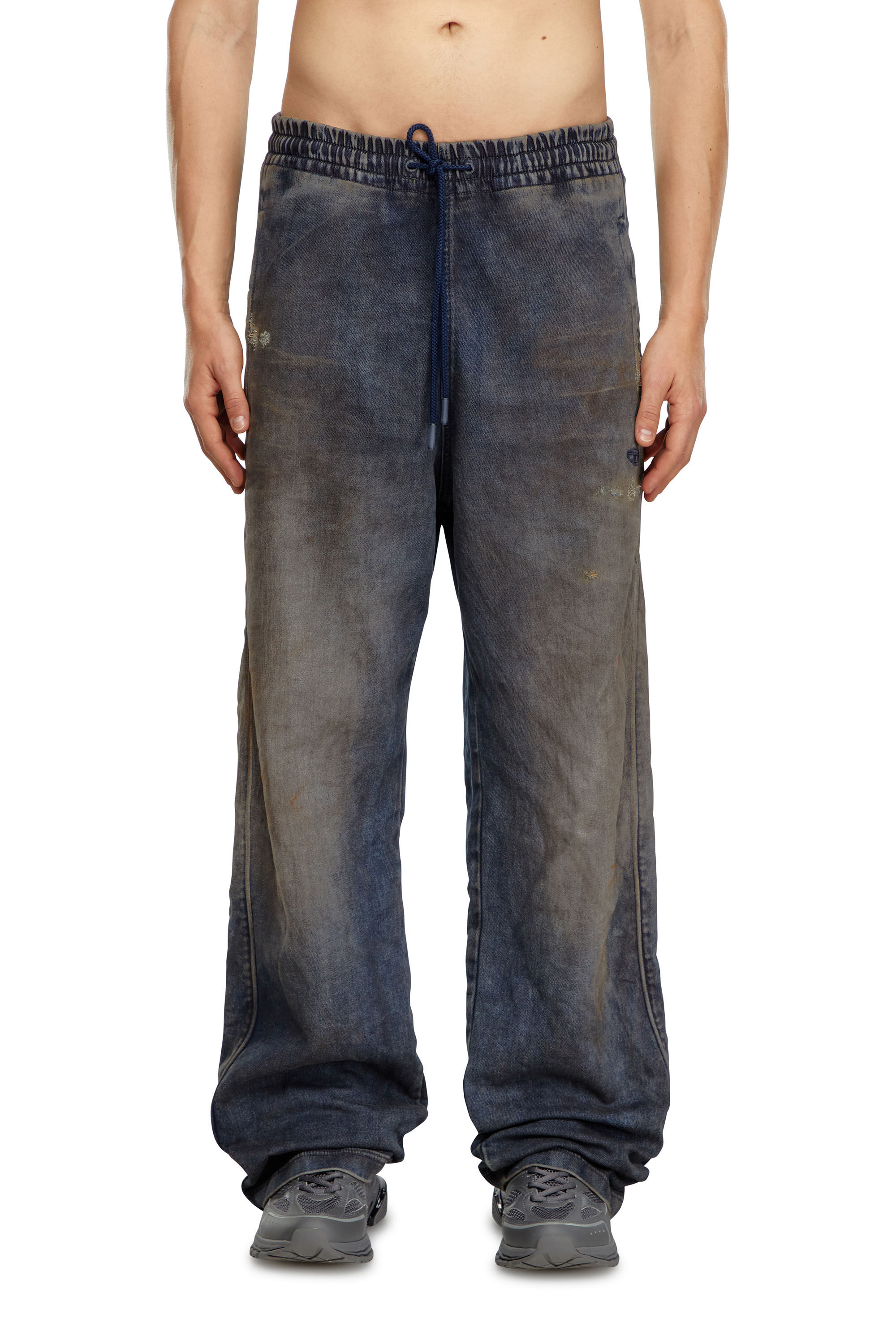 Diesel - Homme Straight D-Martians Track Denim 068LV, Bleu Foncé - Image 3