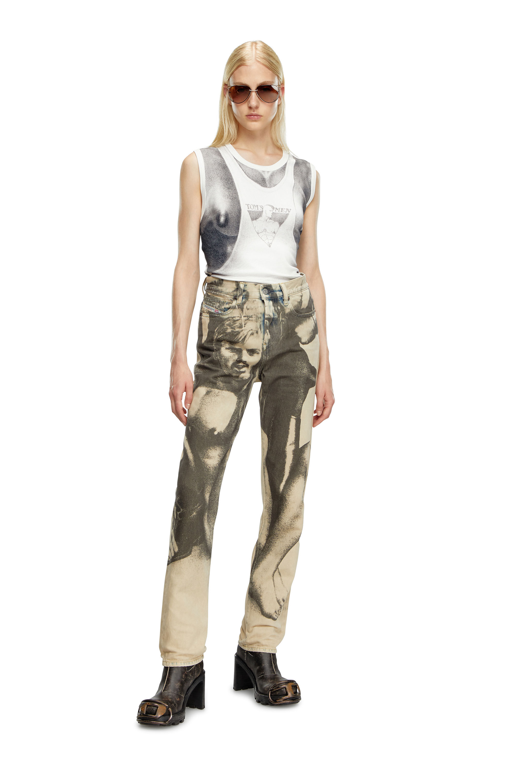 Diesel - Regular Jeans 2020 D-Viker 09L88 Mixte, Beige - Image 6